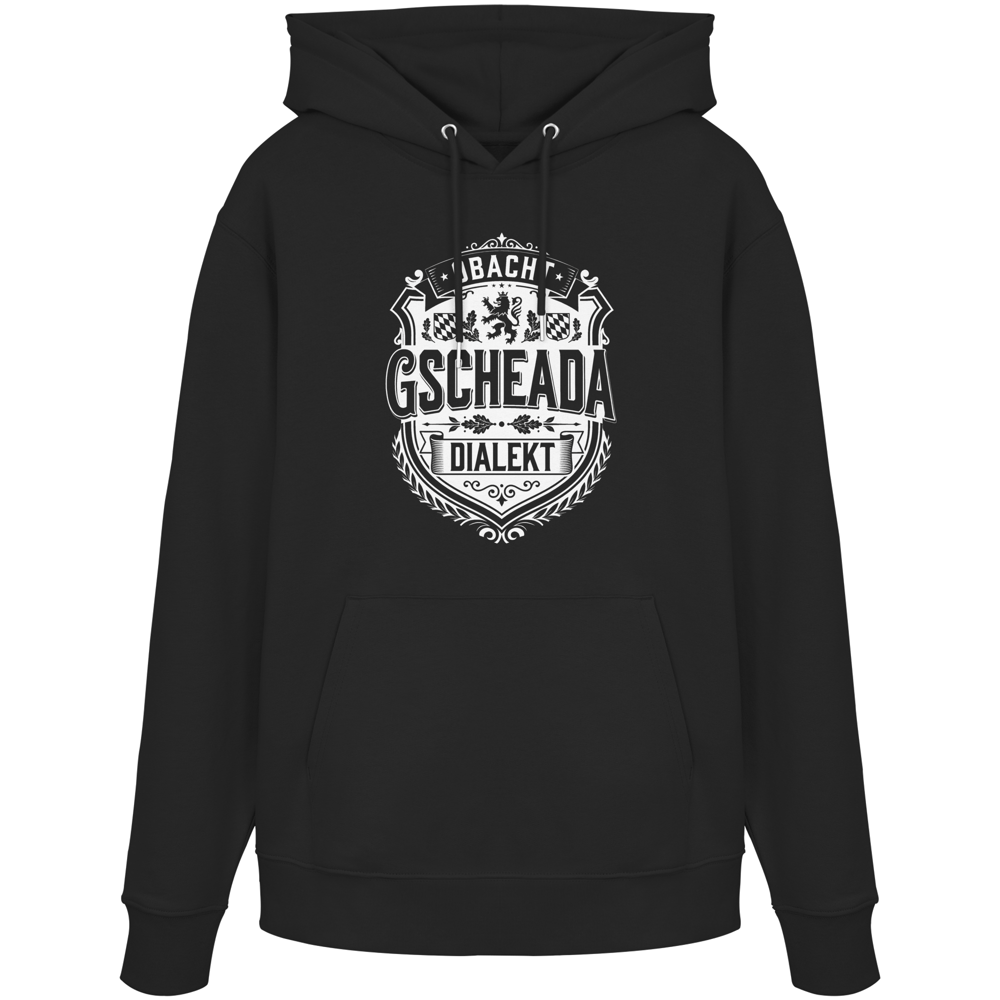 OBACHT GSCHEADA DIALEKT - Organic Unisex Hoodie - BayrischerHumor