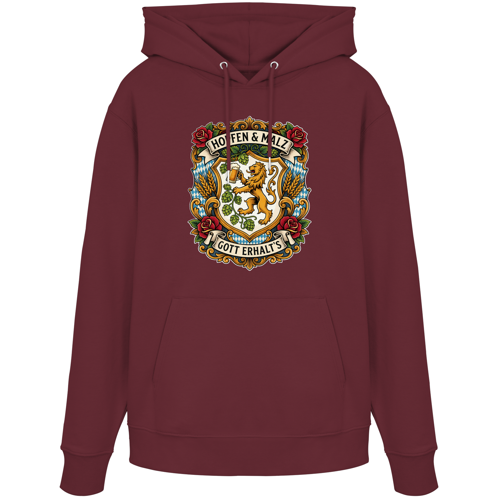 HOPFEN & MALZ - GOTT ERHALT`S - Organic Hoodie - BayrischerHumor