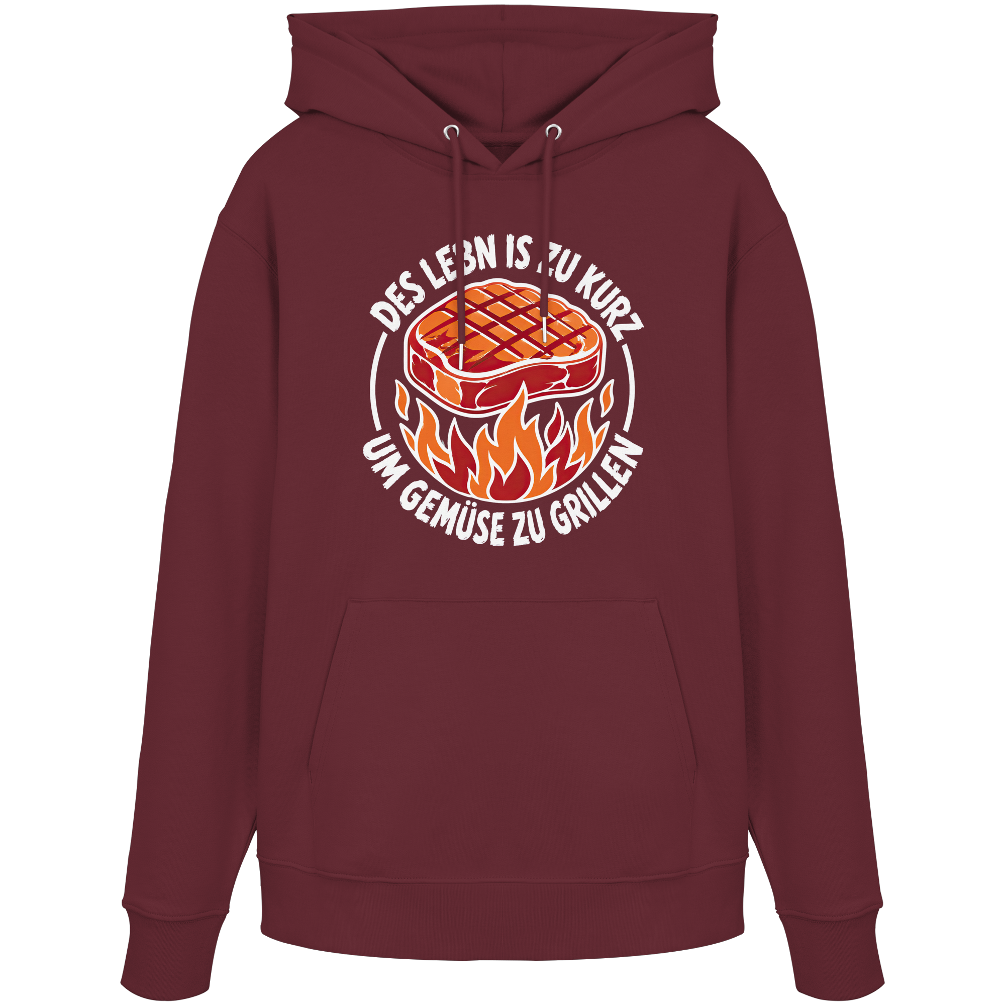 DES LEBN IS ZU KURZ - UM GEMÜSE ZU GRILLEN - Organic Hoodie