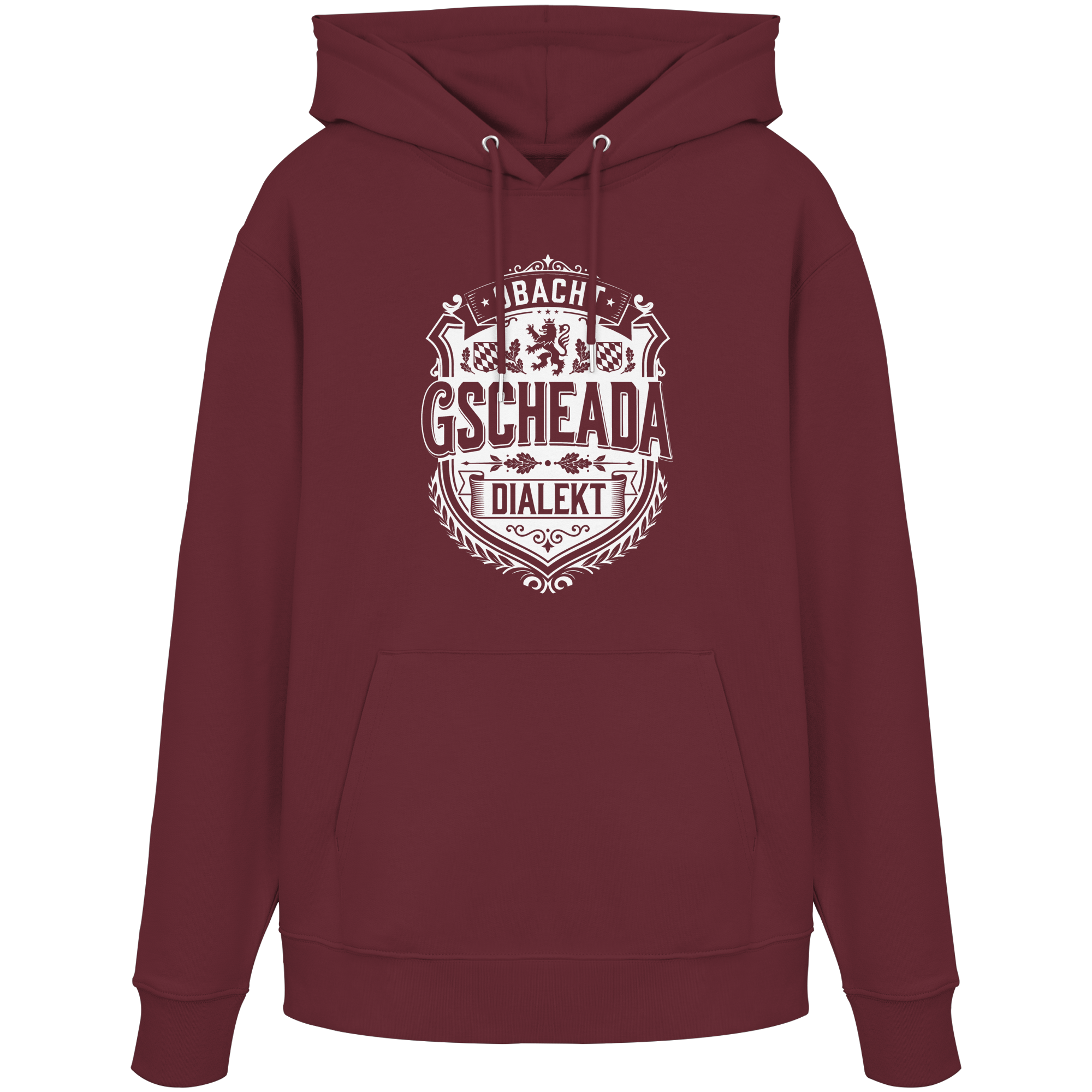 OBACHT GSCHEADA DIALEKT - Organic Unisex Hoodie - BayrischerHumor