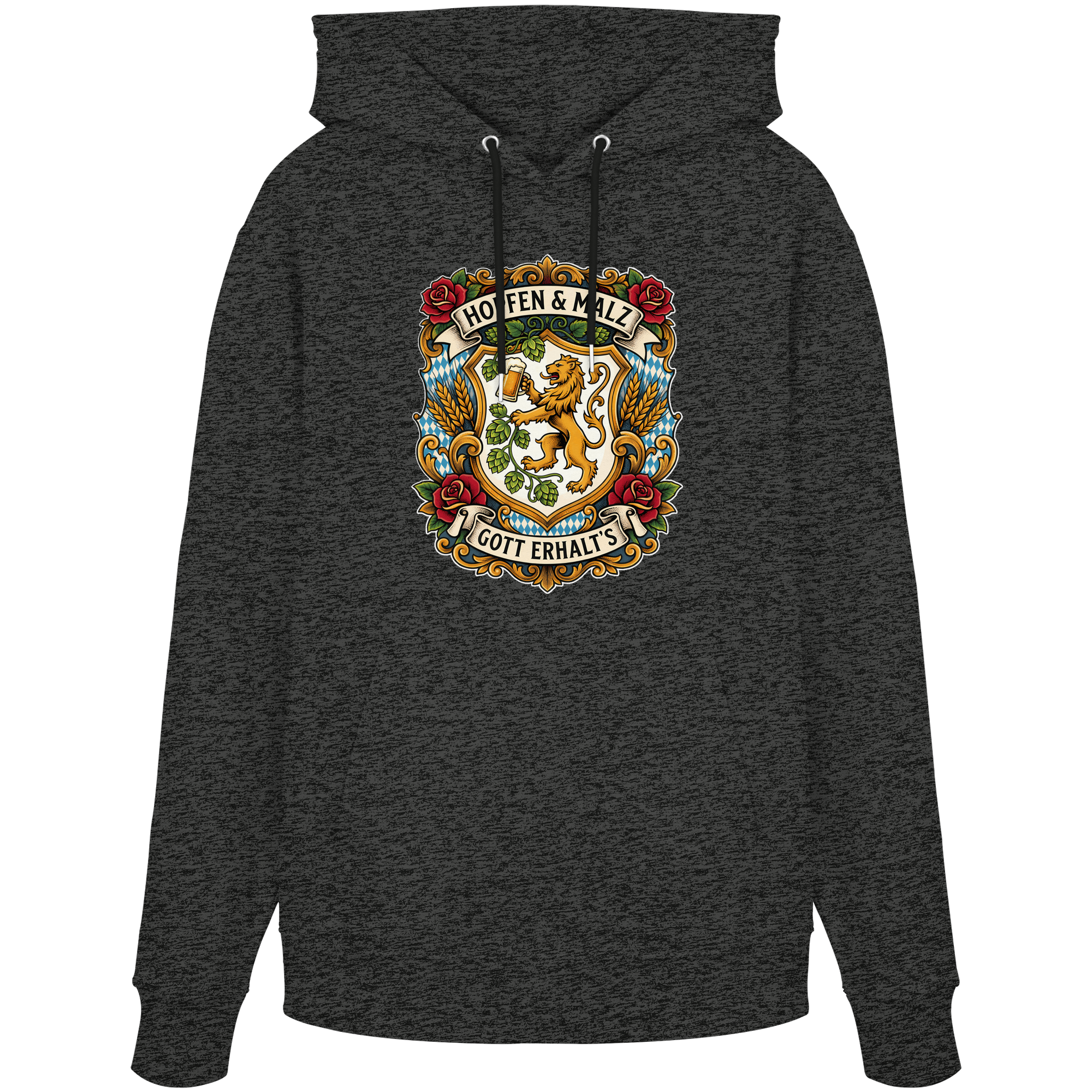 HOPFEN & MALZ - GOTT ERHALT`S - Organic Hoodie - BayrischerHumor
