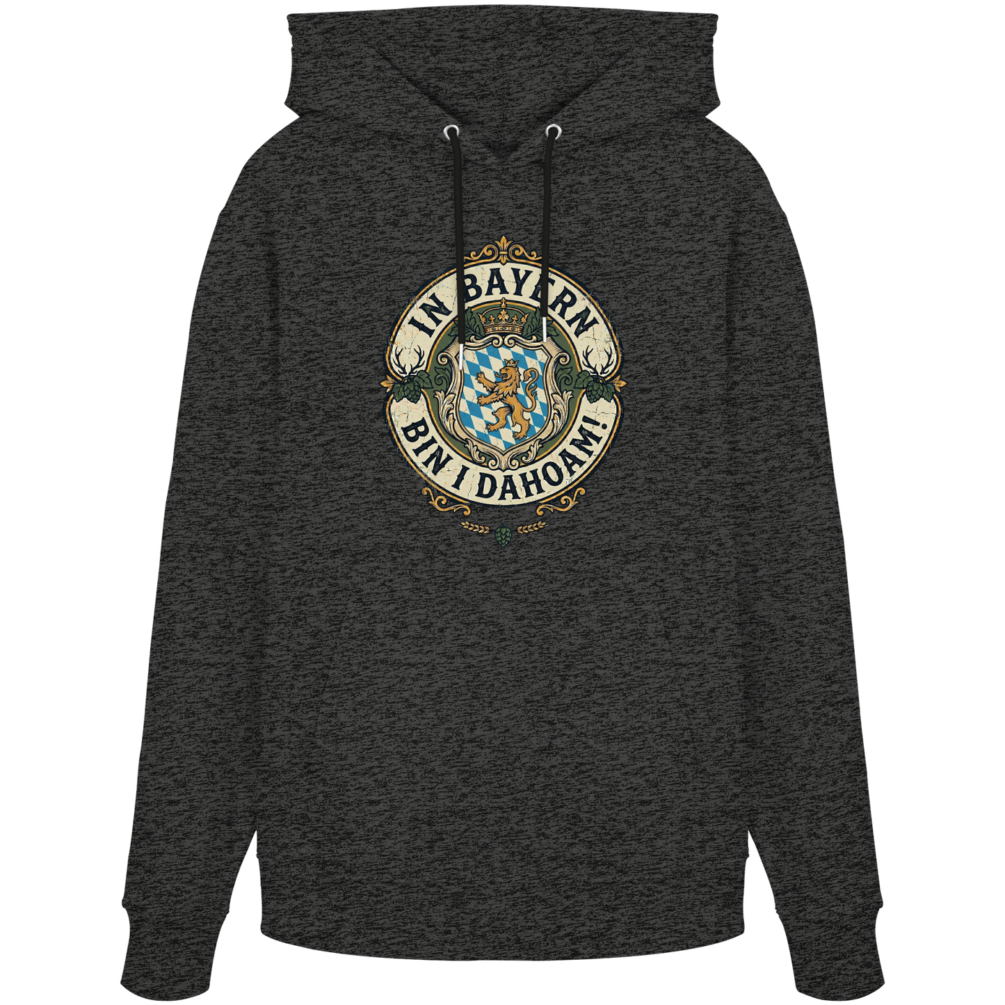 IN BAYERN BIN I DAHOAM! - Organic Hoodie - BayrischerHumor