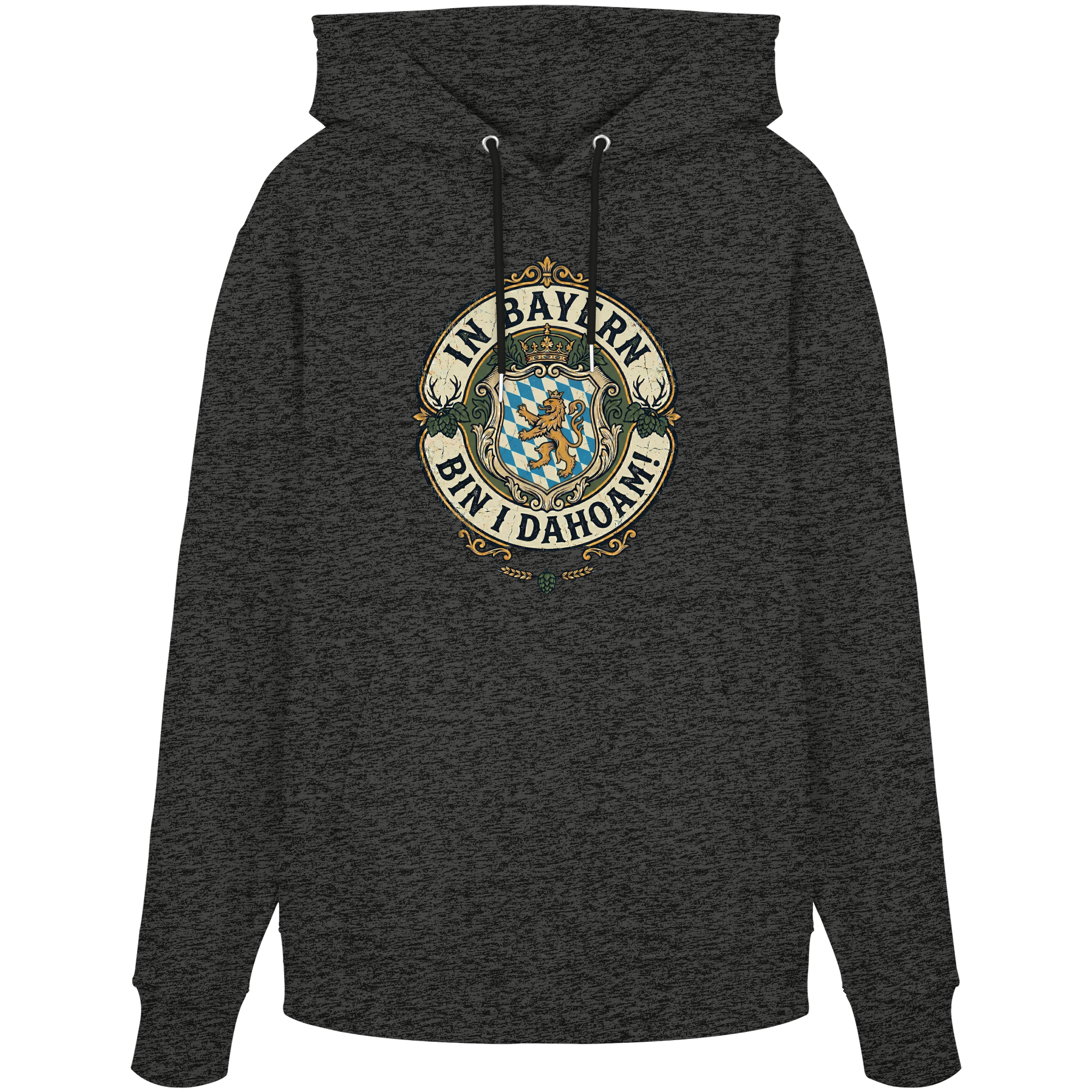 IN BAYERN BIN I DAHOAM! - Organic Hoodie - BayrischerHumor