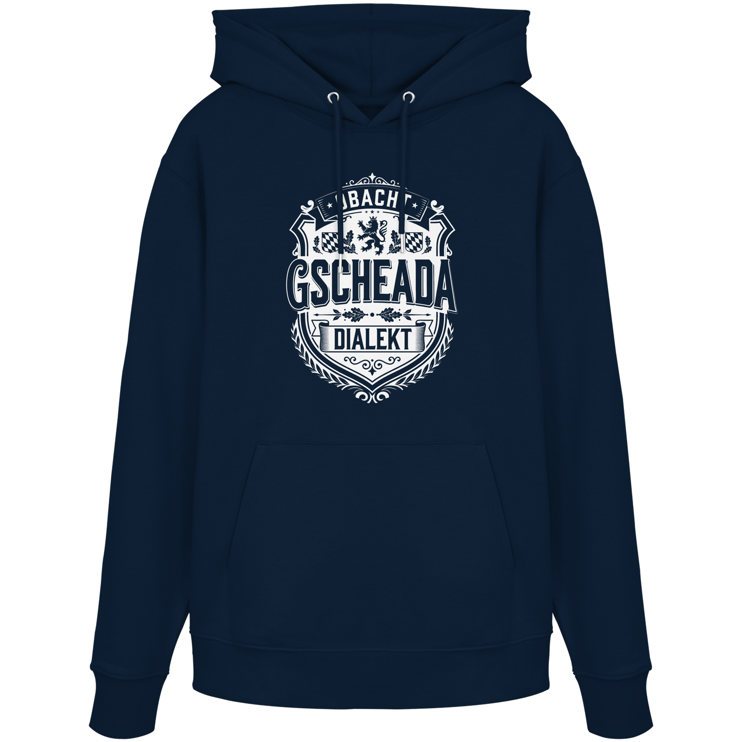 OBACHT GSCHEADA DIALEKT - Organic Unisex Hoodie - BayrischerHumor