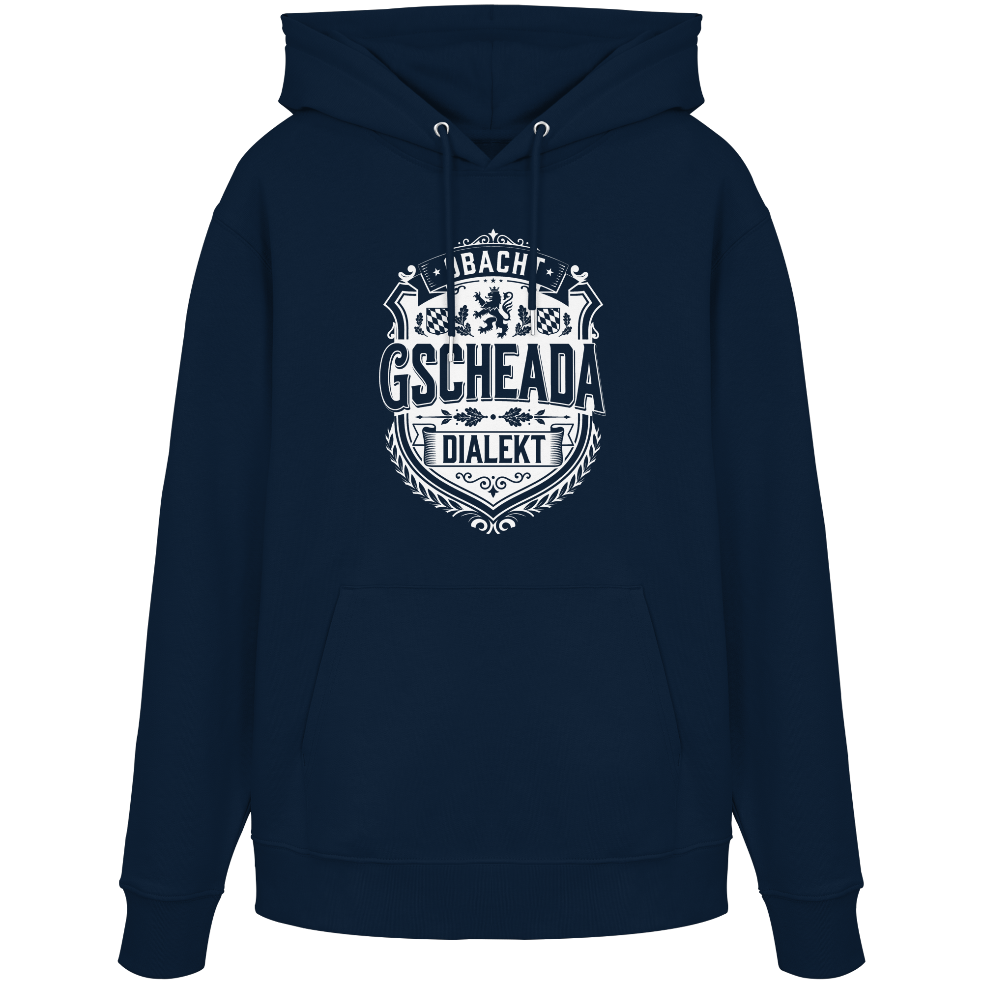 OBACHT GSCHEADA DIALEKT - Organic Unisex Hoodie - BayrischerHumor