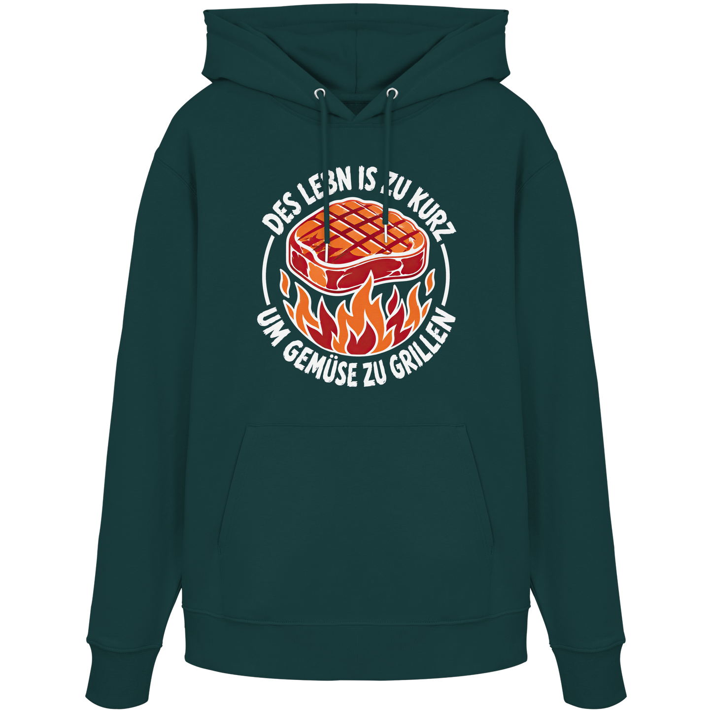 DES LEBN IS ZU KURZ - UM GEMÜSE ZU GRILLEN - Organic Hoodie