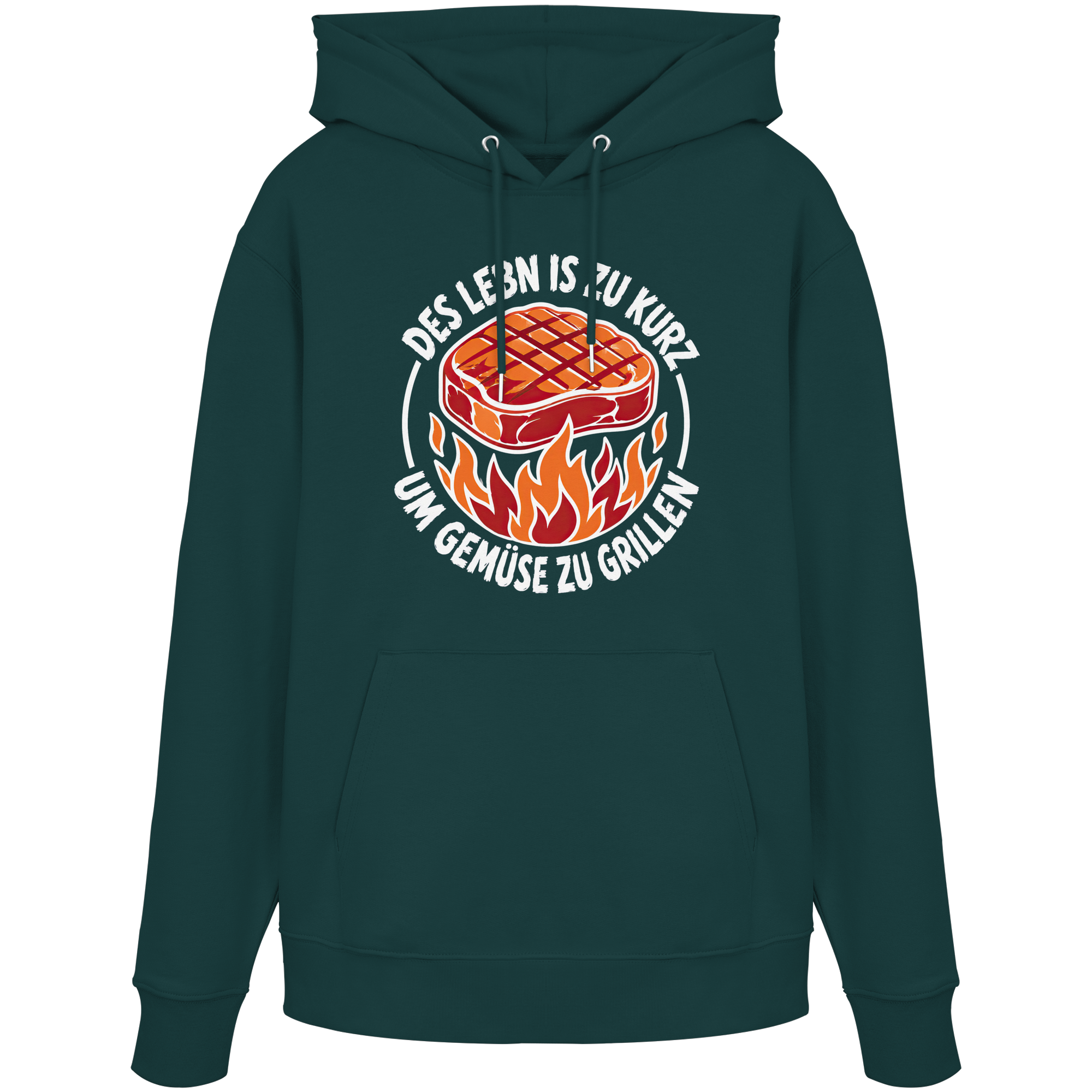 DES LEBN IS ZU KURZ - UM GEMÜSE ZU GRILLEN - Organic Hoodie