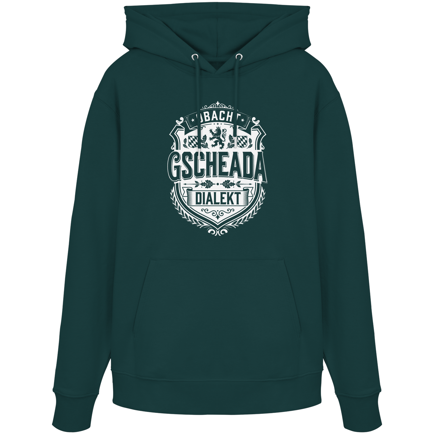 OBACHT GSCHEADA DIALEKT - Organic Unisex Hoodie - BayrischerHumor