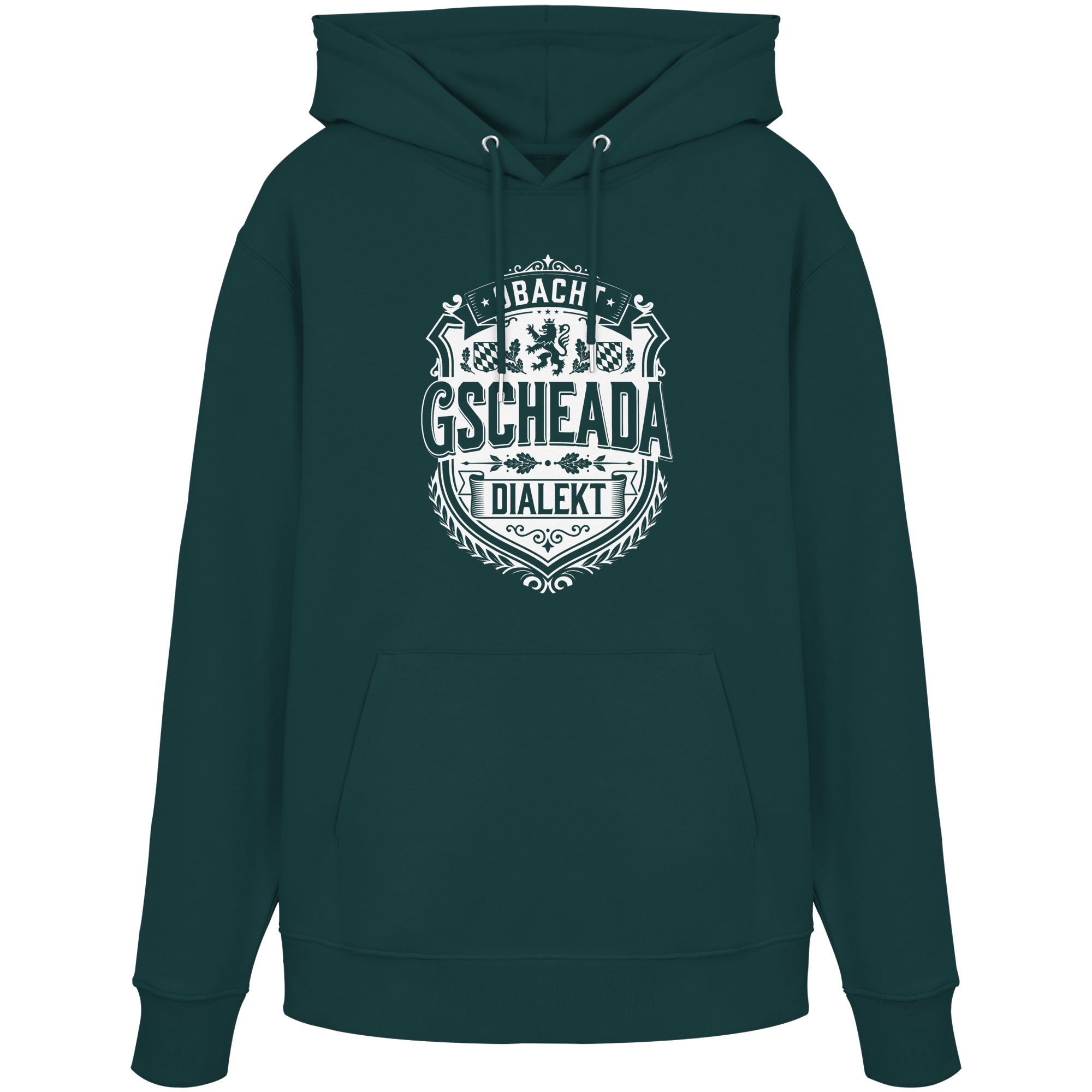OBACHT GSCHEADA DIALEKT - Organic Unisex Hoodie - BayrischerHumor