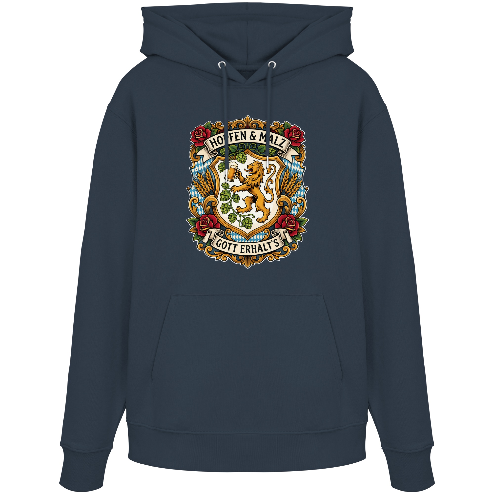 HOPFEN & MALZ - GOTT ERHALT`S - Organic Hoodie - BayrischerHumor
