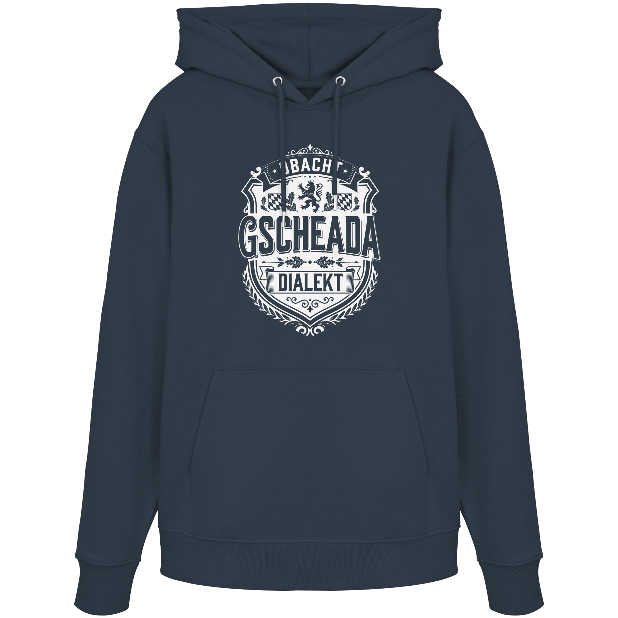 OBACHT GSCHEADA DIALEKT - Organic Unisex Hoodie - BayrischerHumor