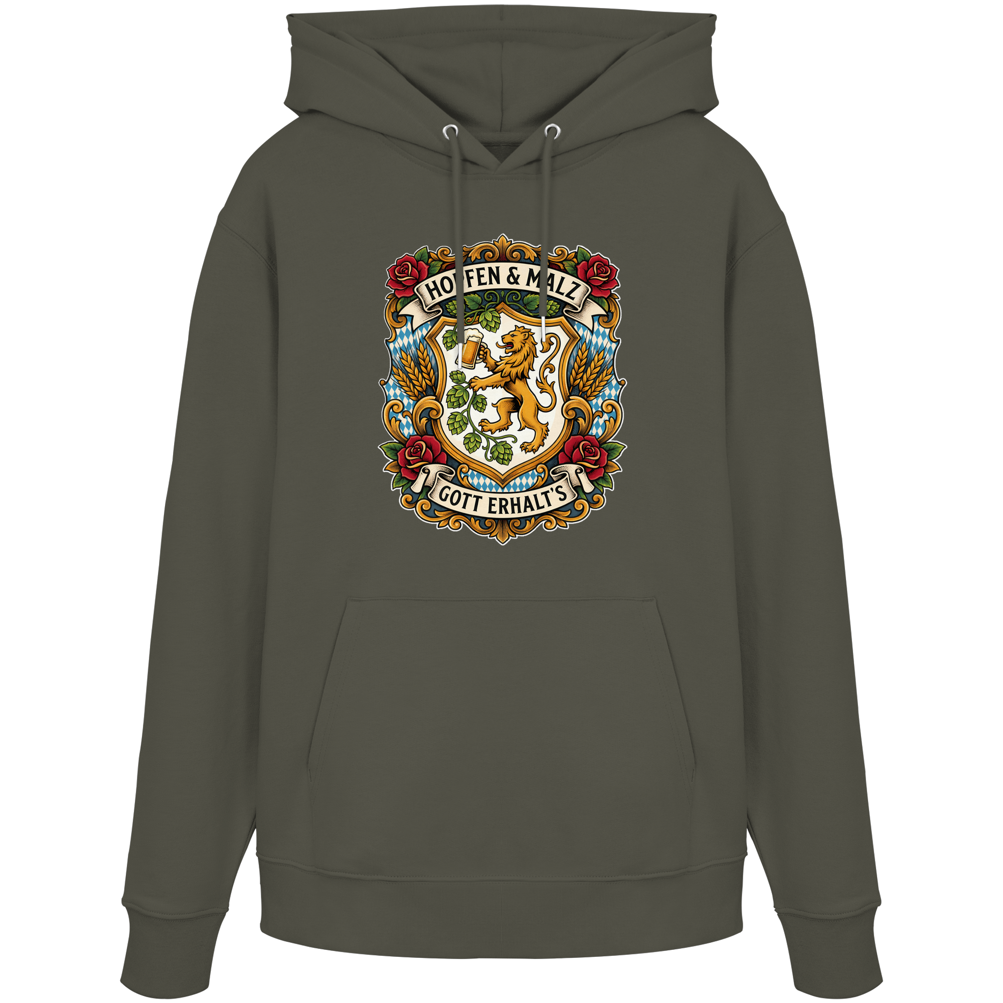 HOPFEN & MALZ - GOTT ERHALT`S - Organic Hoodie - BayrischerHumor