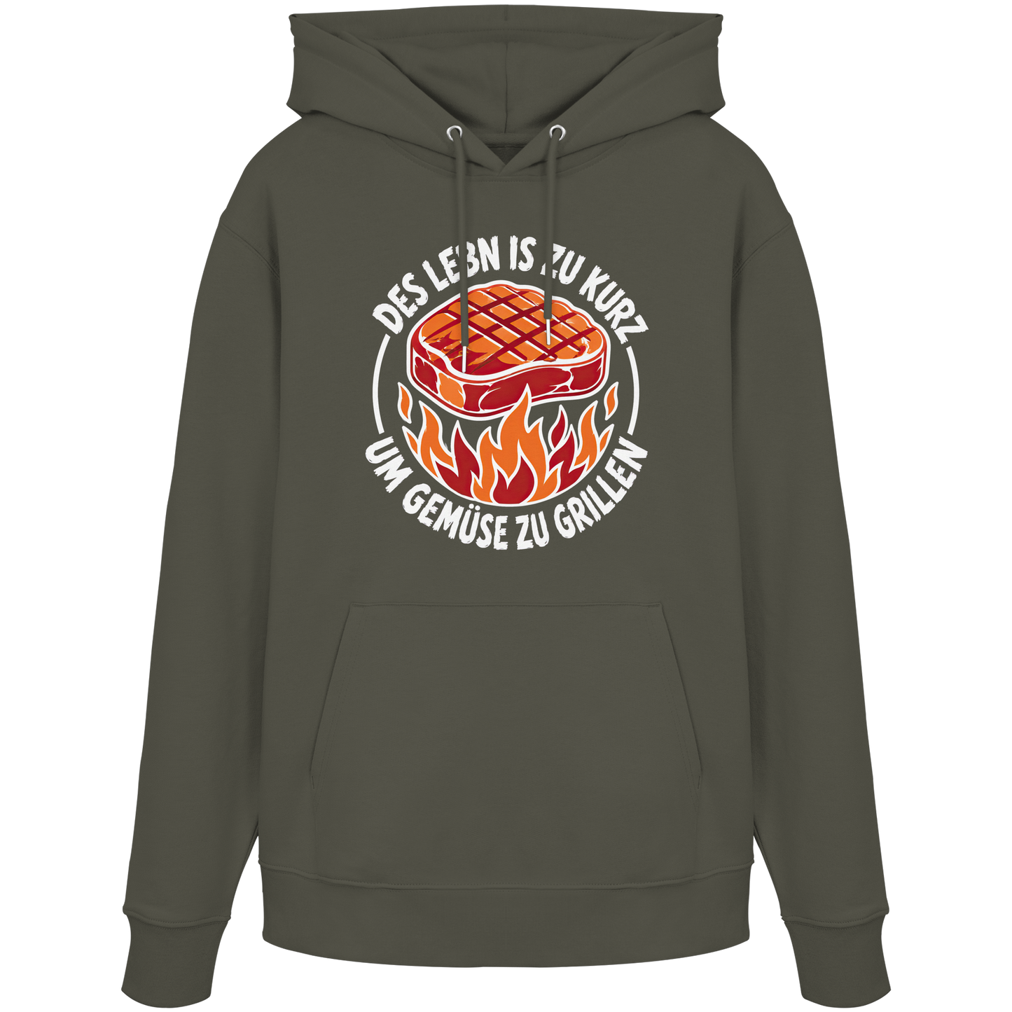 DES LEBN IS ZU KURZ - UM GEMÜSE ZU GRILLEN - Organic Hoodie