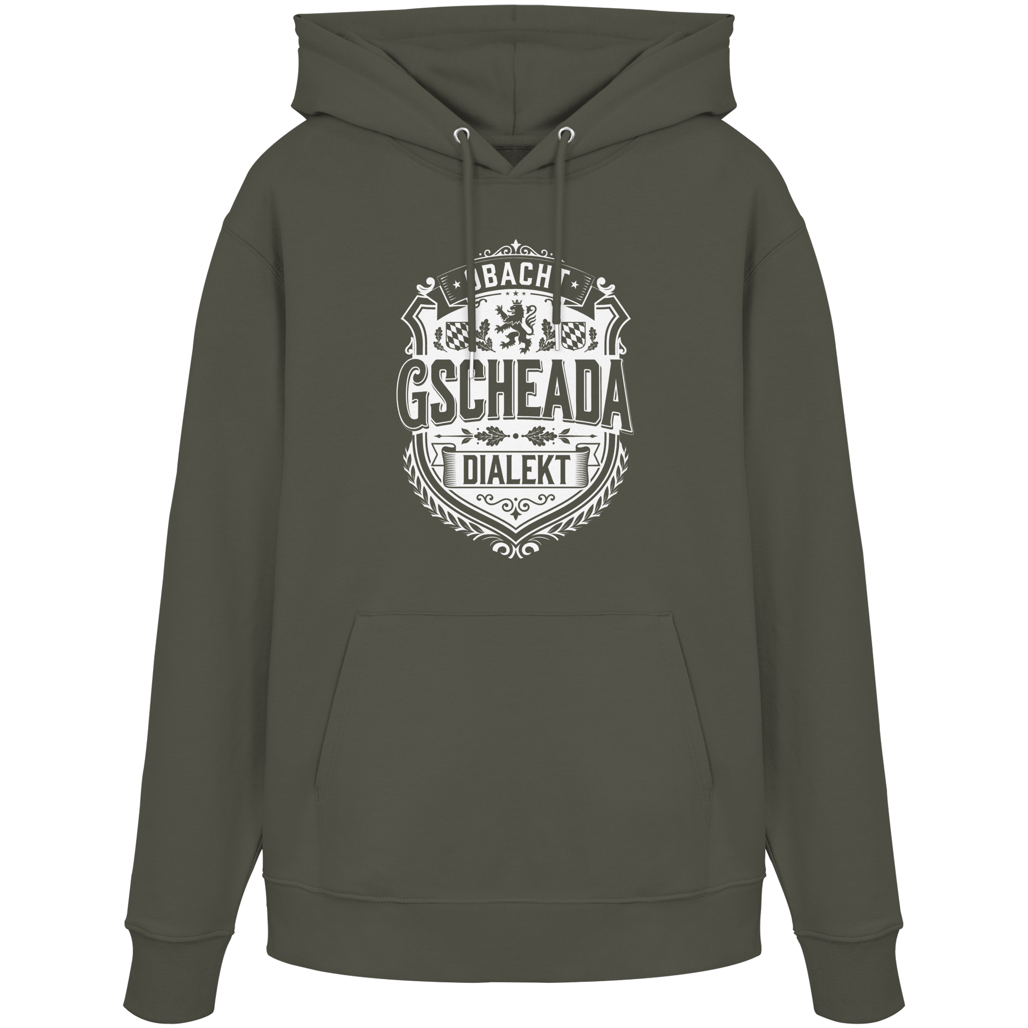OBACHT GSCHEADA DIALEKT - Organic Unisex Hoodie - BayrischerHumor