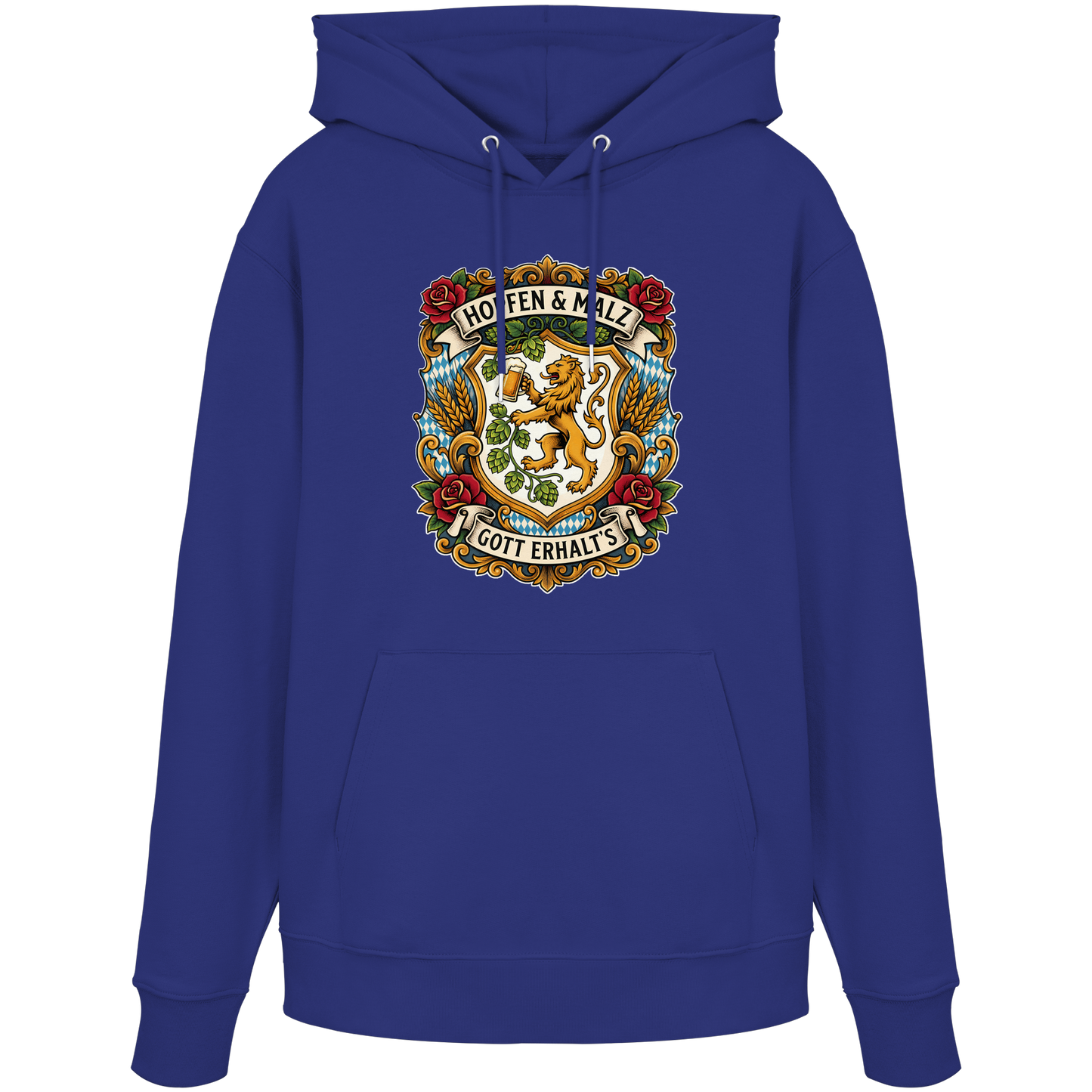 HOPFEN & MALZ - GOTT ERHALT`S - Organic Hoodie - BayrischerHumor