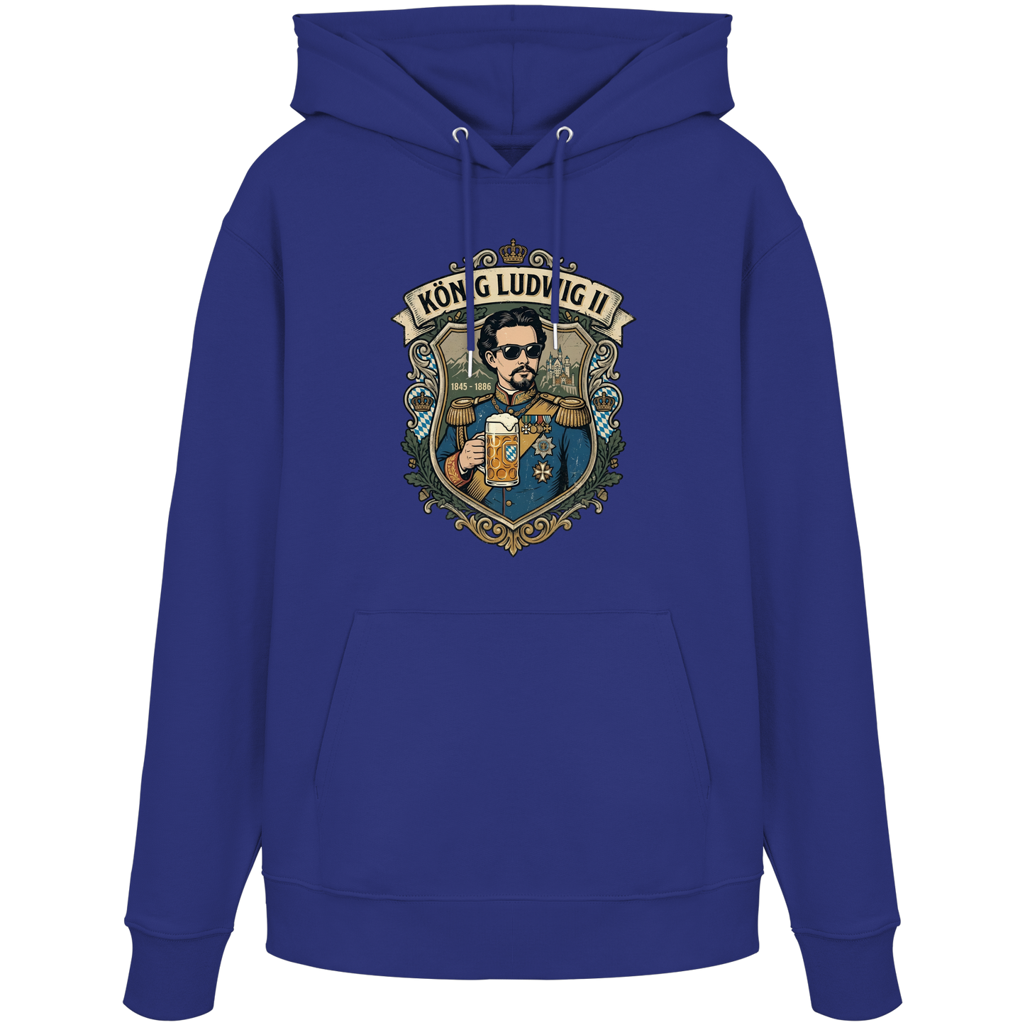 KÖNIG LUDWIG II - Organic Hoodie - BayrischerHumor