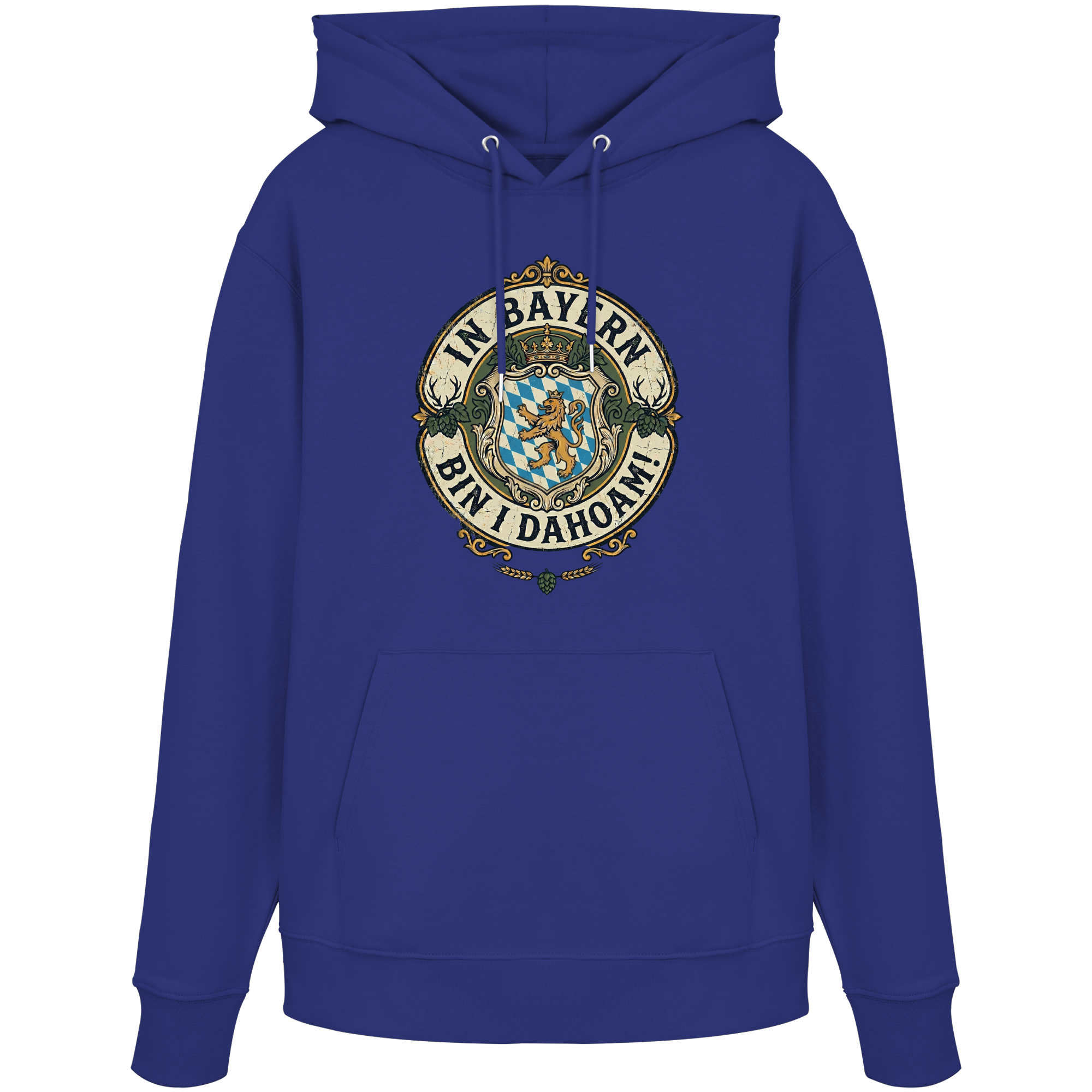 IN BAYERN BIN I DAHOAM! - Organic Hoodie - BayrischerHumor