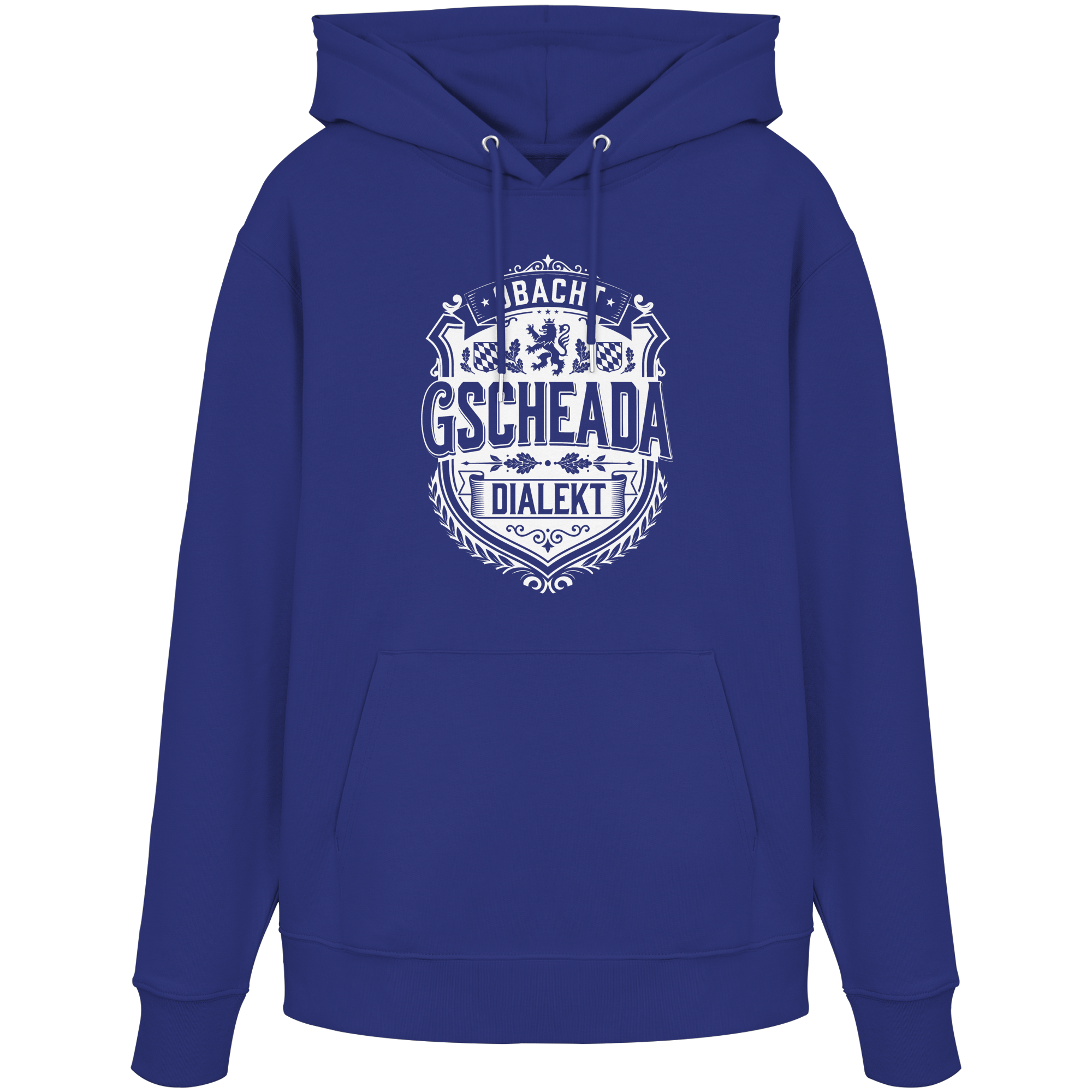 OBACHT GSCHEADA DIALEKT - Organic Unisex Hoodie - BayrischerHumor