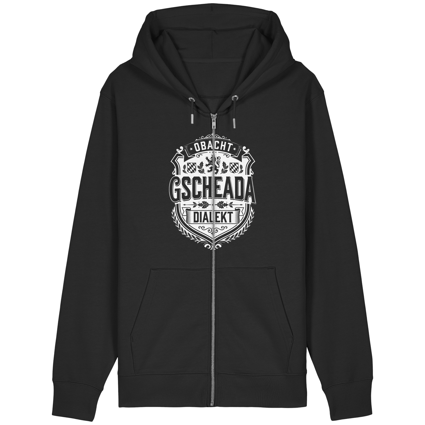OBACHT GSCHEADA DIALEKT - Organic Relaxed Zipper - BayrischerHumor