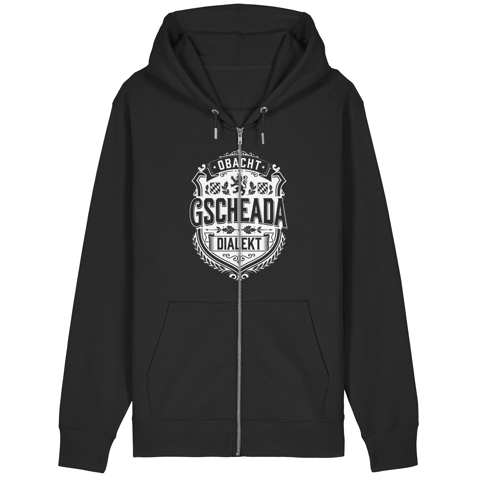 OBACHT GSCHEADA DIALEKT - Organic Relaxed Zipper - BayrischerHumor