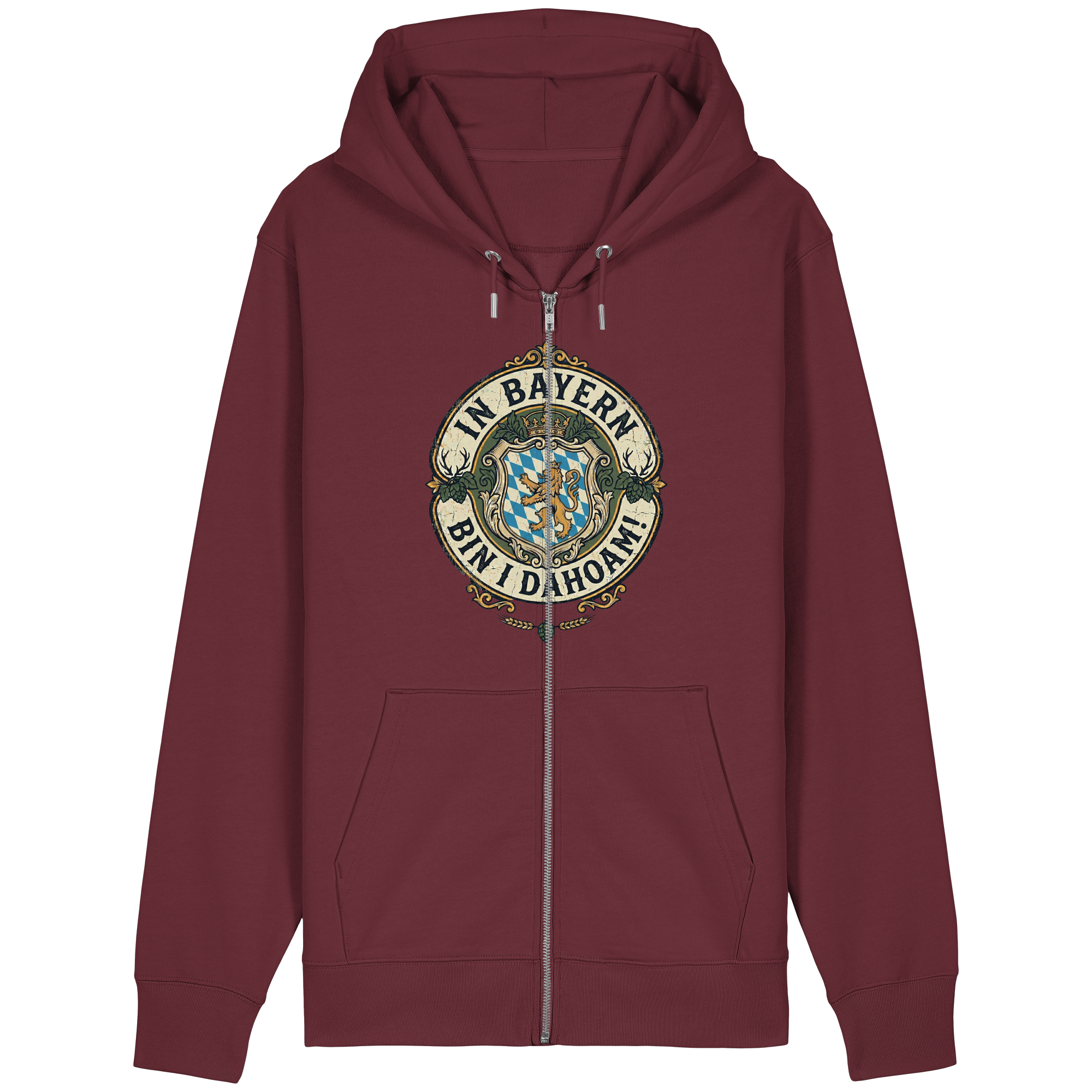 IN BAYERN BIN I DAHOAM! - Organic Relaxed Zipper - BayrischerHumor