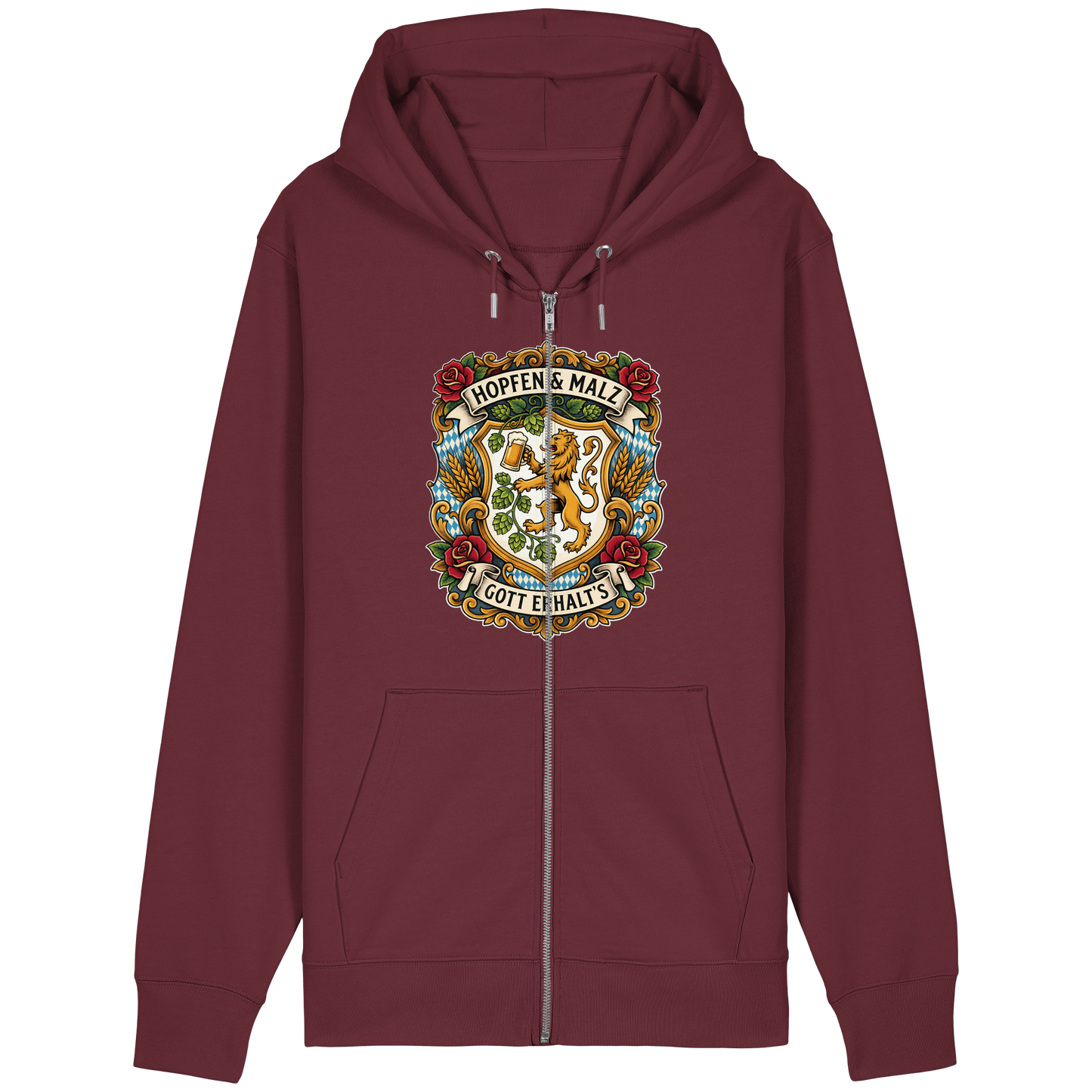 HOPFEN & MALZ - GOTT ERHALT`S - Organic Relaxed Zipper - BayrischerHumor