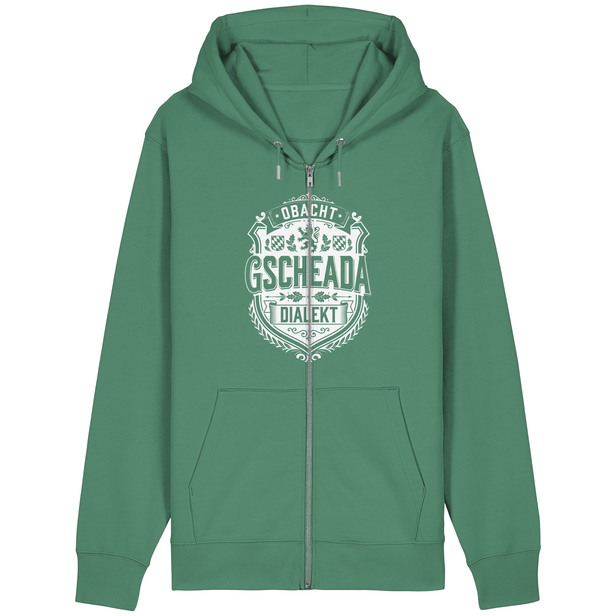 OBACHT GSCHEADA DIALEKT - Organic Relaxed Zipper - BayrischerHumor