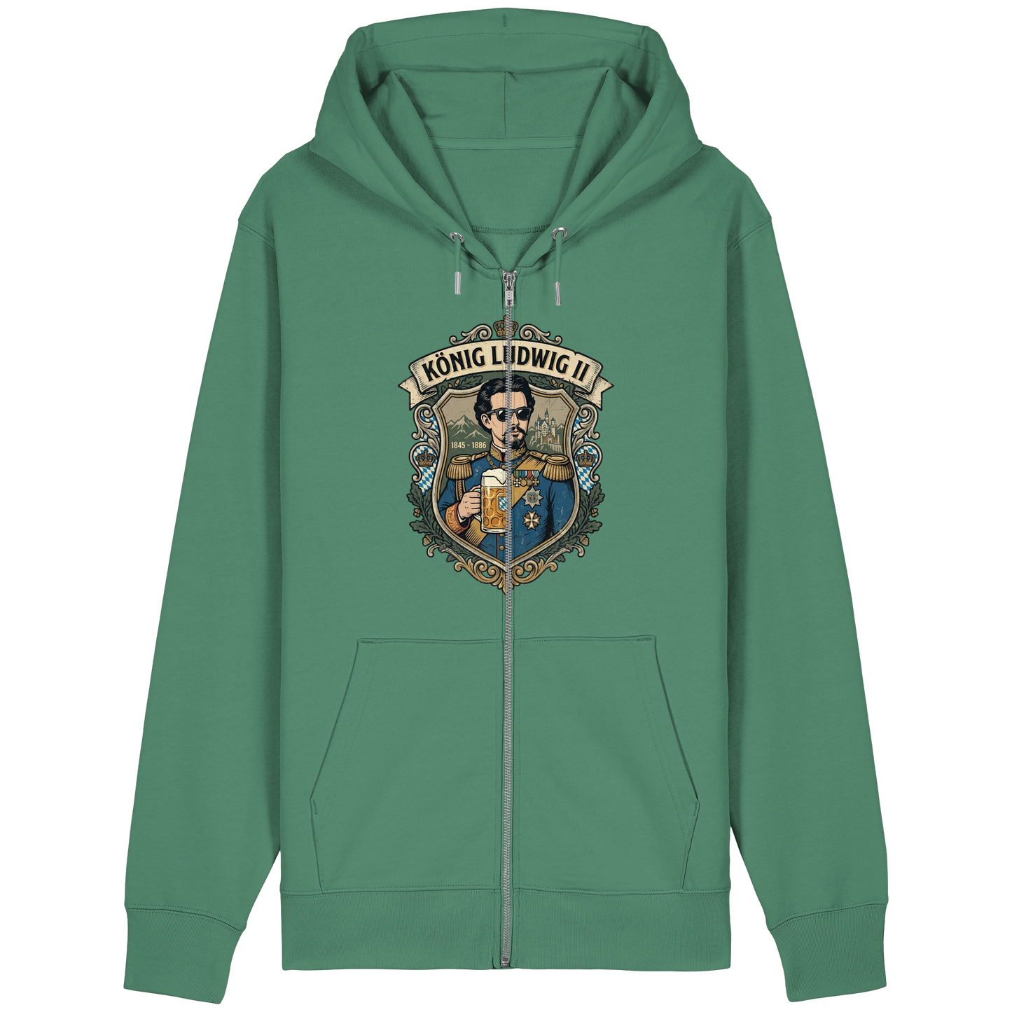 KÖNIG LUDWIG II - Organic Relaxed Zipper - BayrischerHumor