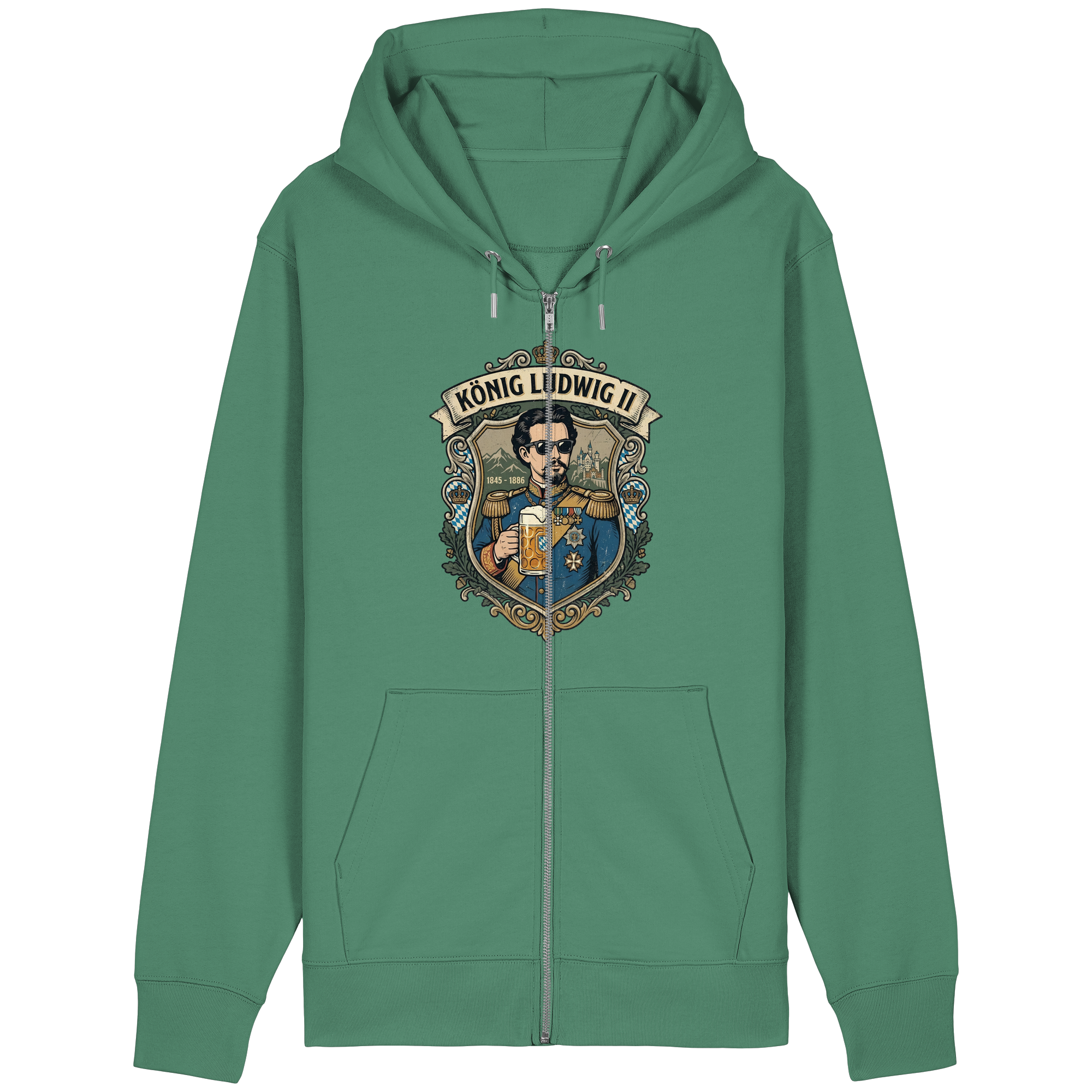 KÖNIG LUDWIG II - Organic Relaxed Zipper - BayrischerHumor