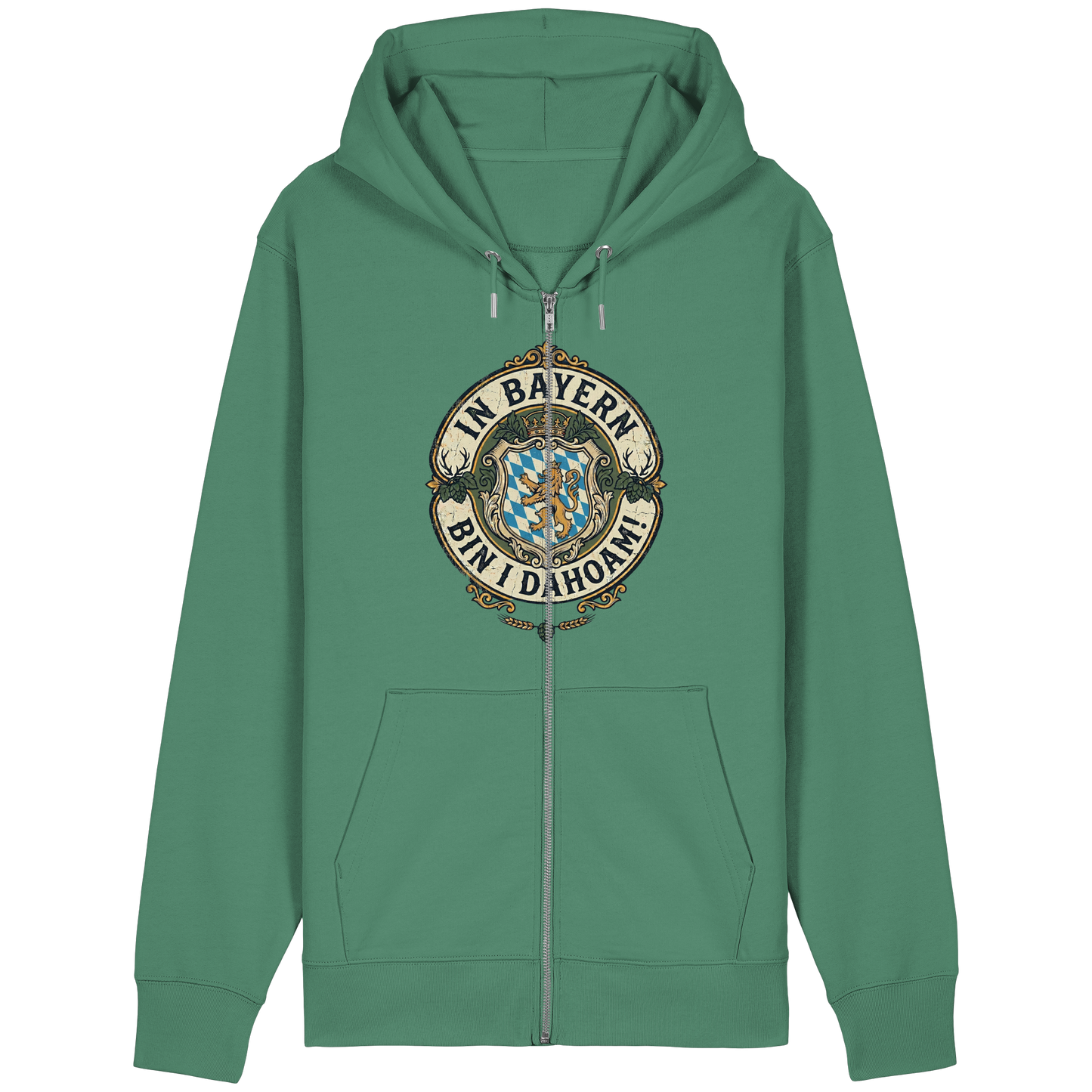 IN BAYERN BIN I DAHOAM! - Organic Relaxed Zipper - BayrischerHumor