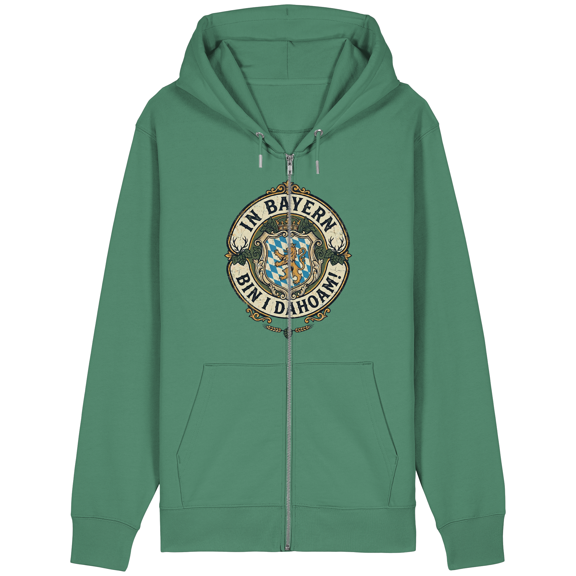 IN BAYERN BIN I DAHOAM! - Organic Relaxed Zipper - BayrischerHumor