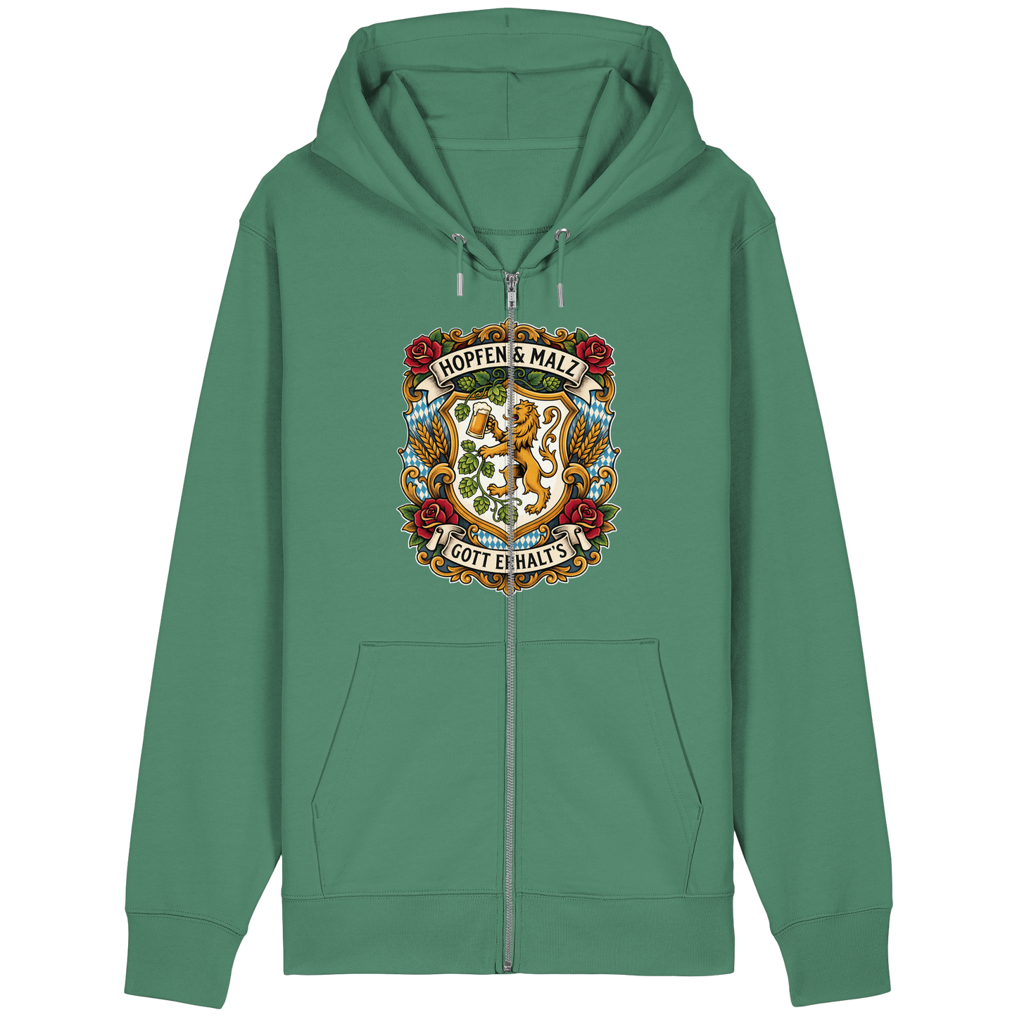 HOPFEN & MALZ - GOTT ERHALT`S - Organic Relaxed Zipper - BayrischerHumor