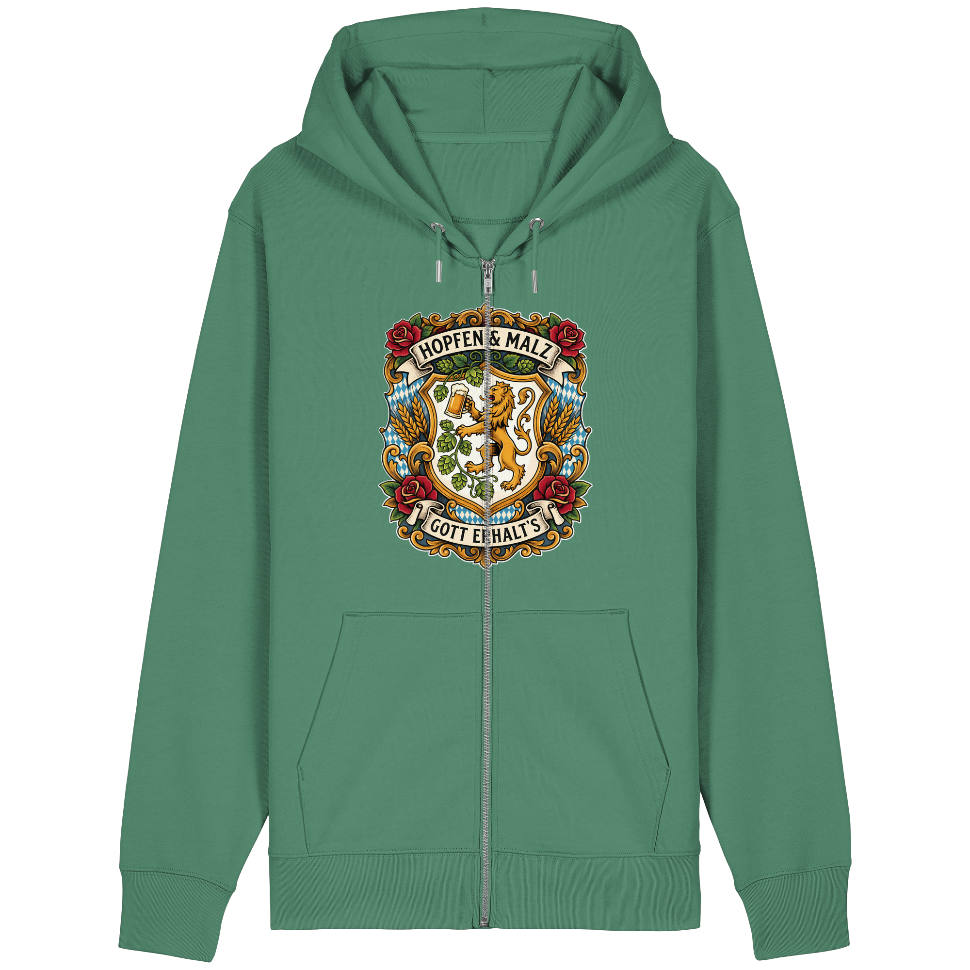 HOPFEN & MALZ - GOTT ERHALT`S - Organic Relaxed Zipper - BayrischerHumor