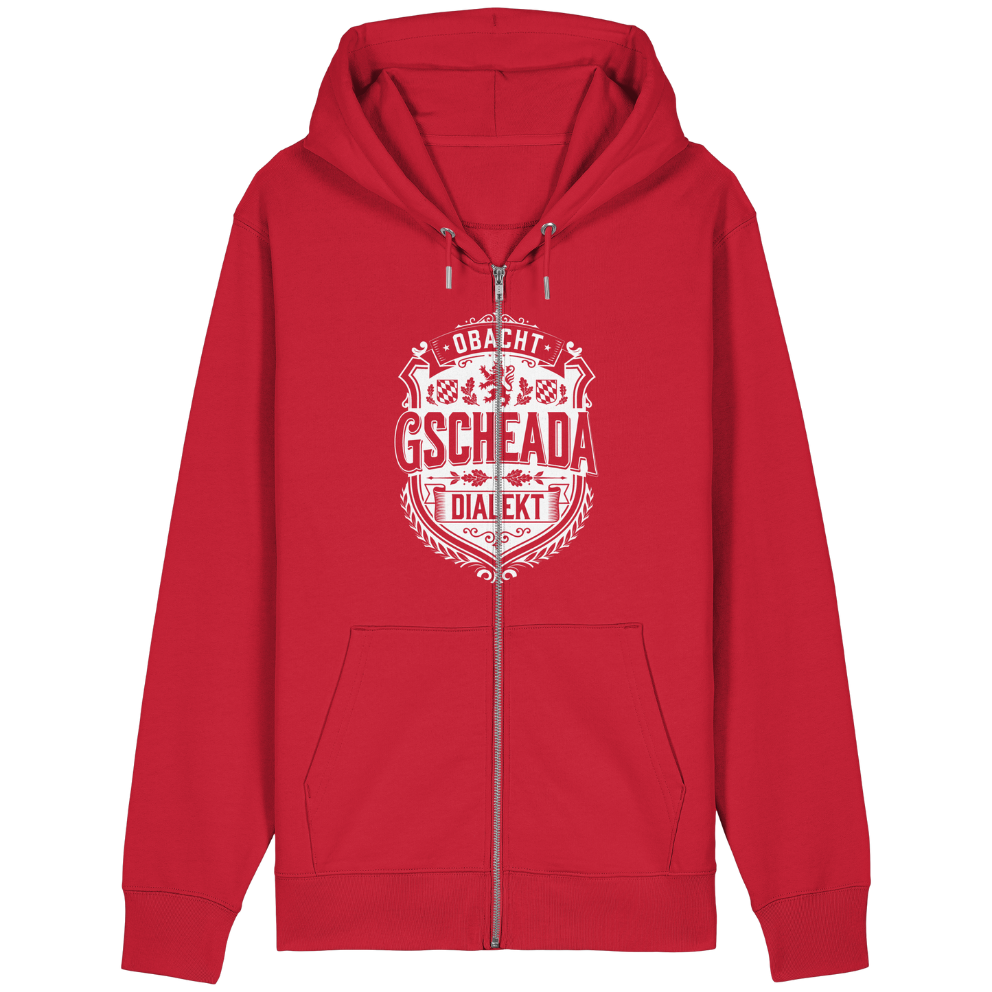 OBACHT GSCHEADA DIALEKT - Organic Relaxed Zipper - BayrischerHumor