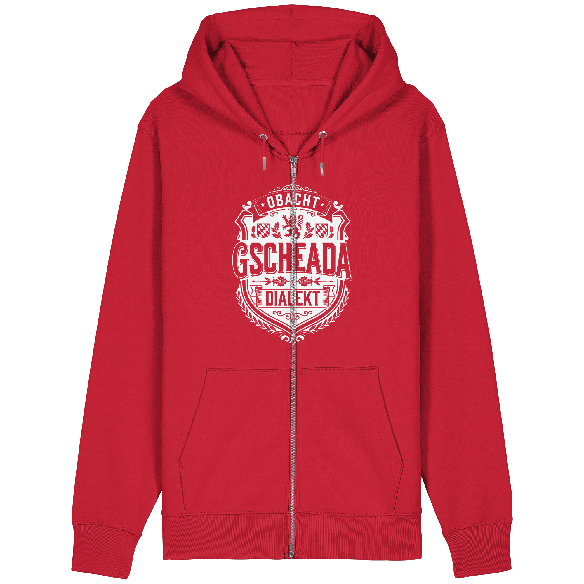 OBACHT GSCHEADA DIALEKT - Organic Relaxed Zipper - BayrischerHumor