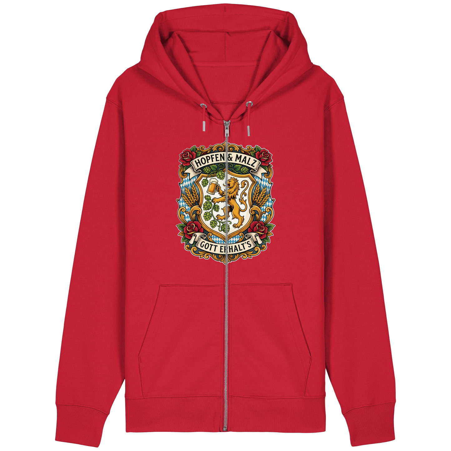 HOPFEN & MALZ - GOTT ERHALT`S - Organic Relaxed Zipper - BayrischerHumor