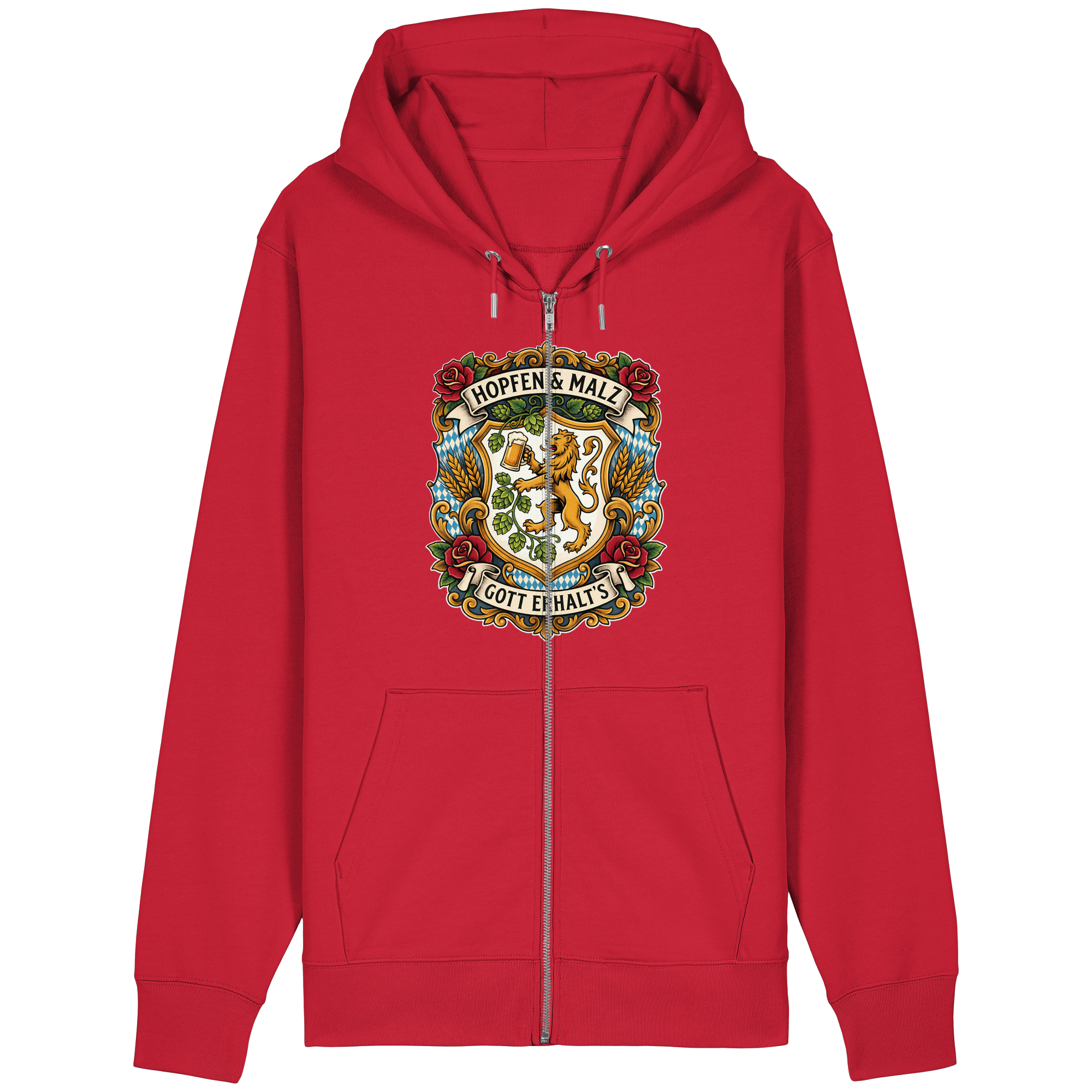 HOPFEN & MALZ - GOTT ERHALT`S - Organic Relaxed Zipper - BayrischerHumor