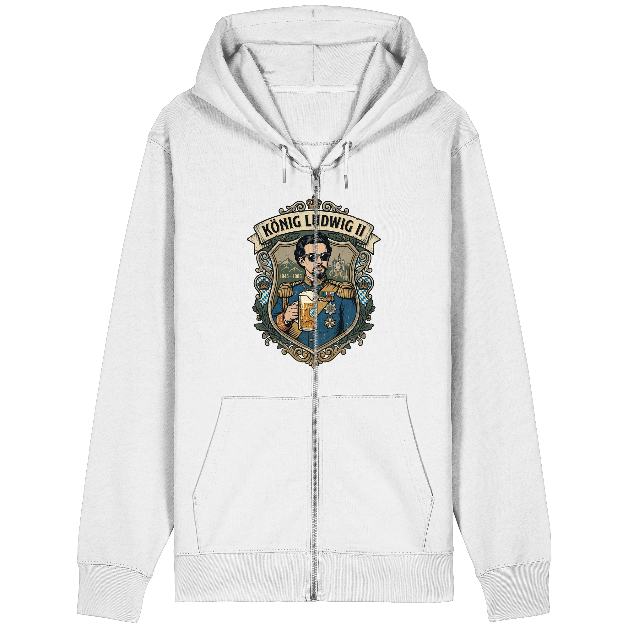 KÖNIG LUDWIG II - Organic Relaxed Zipper - BayrischerHumor