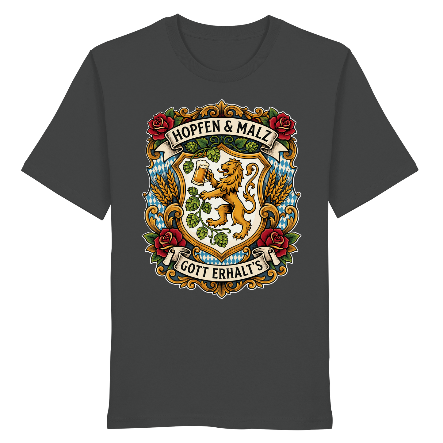 HOPFEN & MALZ - GOTT ERHALT`S - Organic Shirt - BayrischerHumor