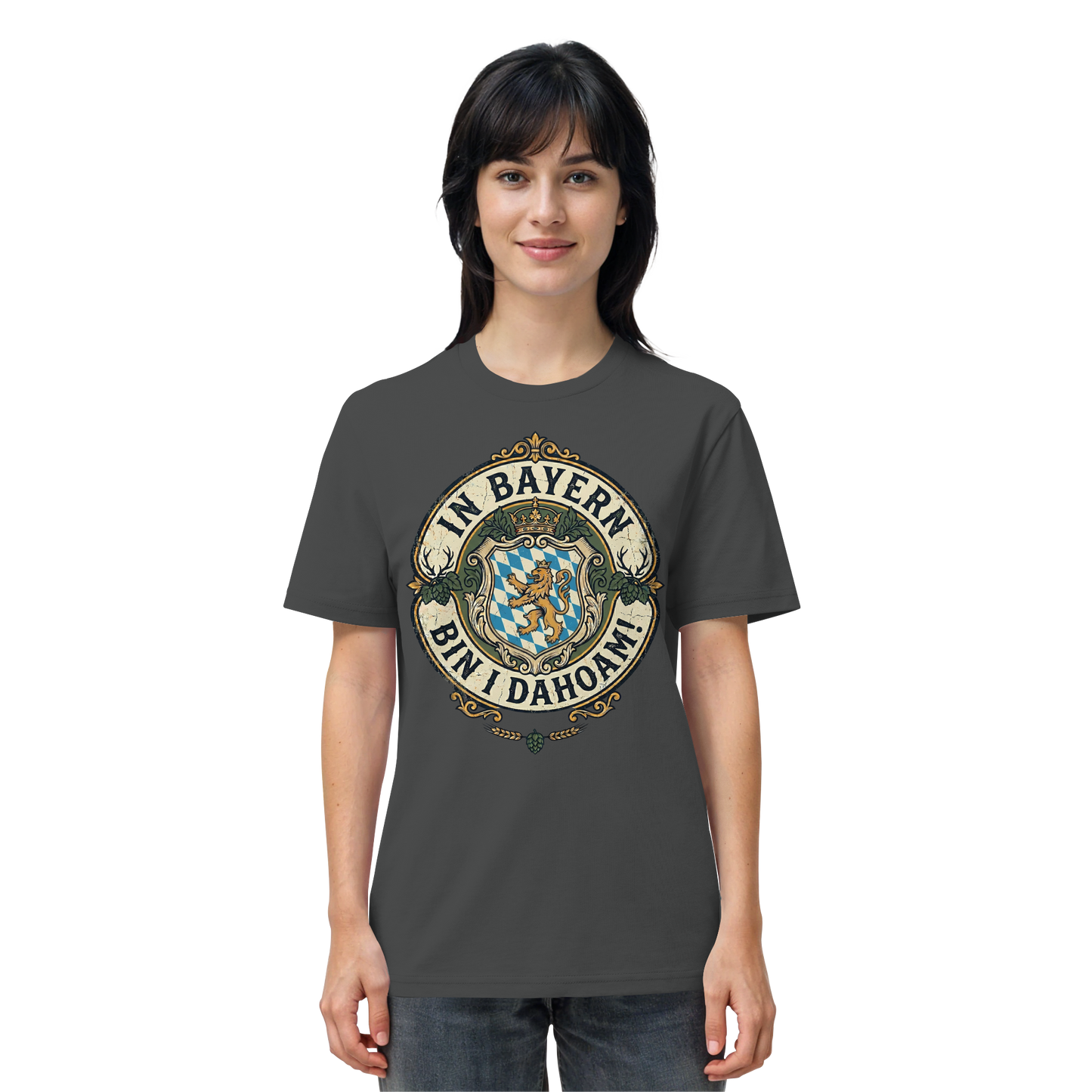 IN BAYERN BIN I DAHOAM! - Organic Shirt - BayrischerHumor