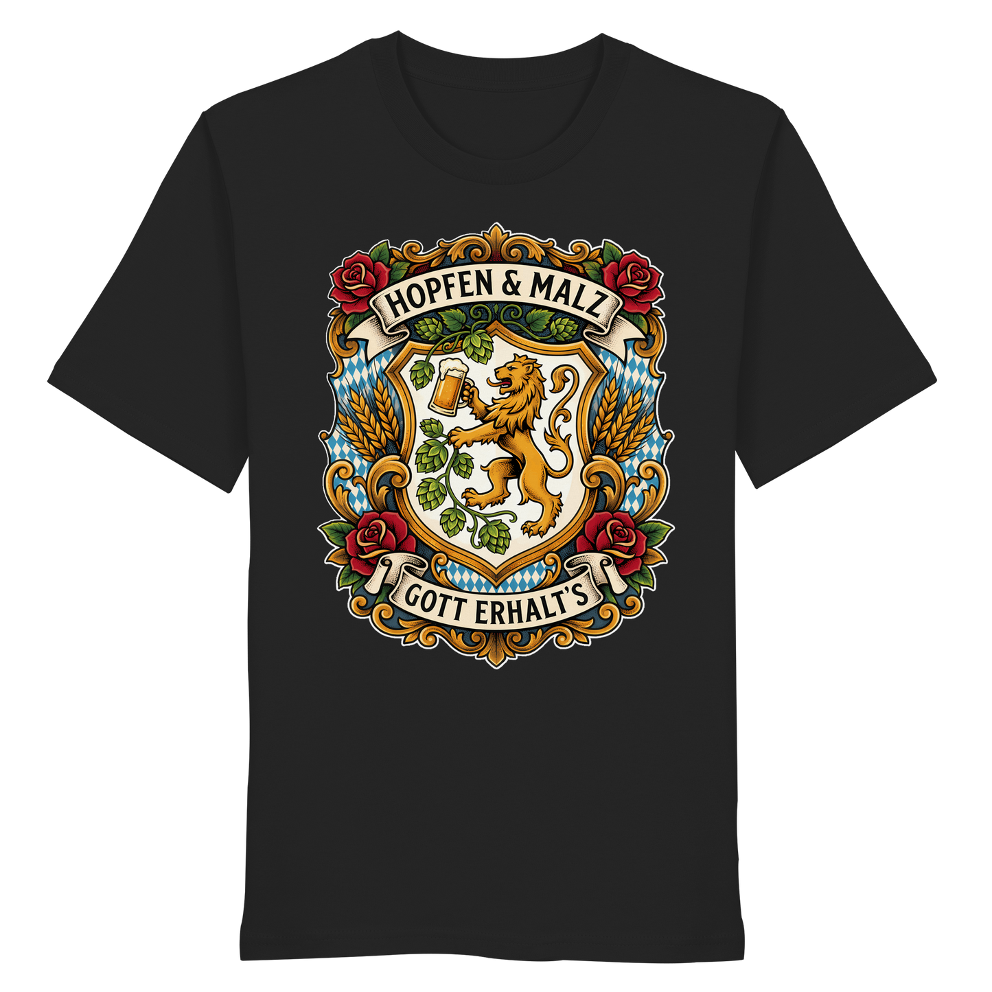 HOPFEN & MALZ - GOTT ERHALT`S - Organic Shirt - BayrischerHumor