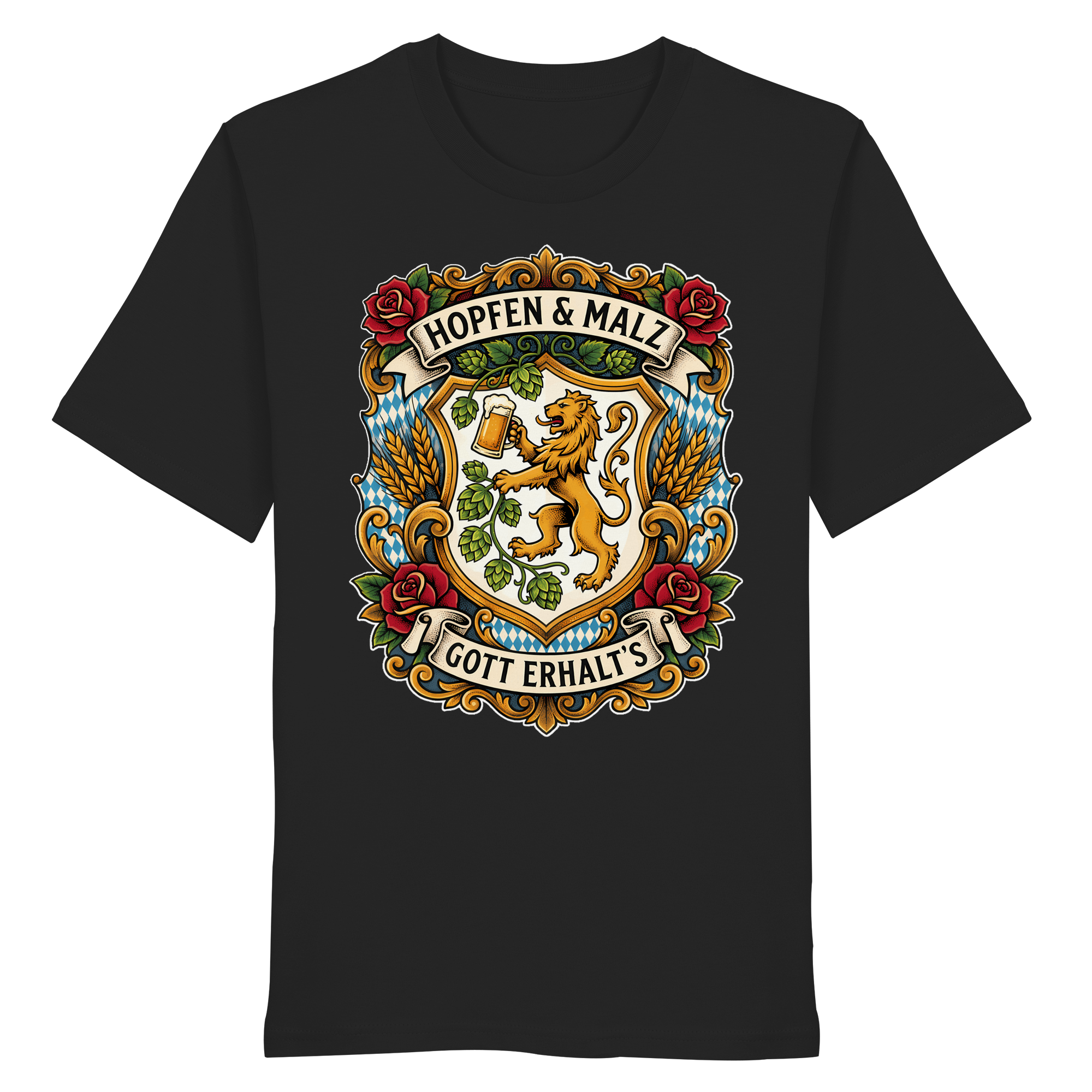 HOPFEN & MALZ - GOTT ERHALT`S - Organic Shirt - BayrischerHumor