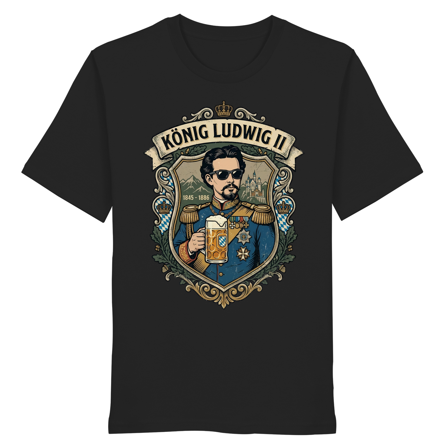 KÖNIG LUDWIG II - Organic Shirt - BayrischerHumor