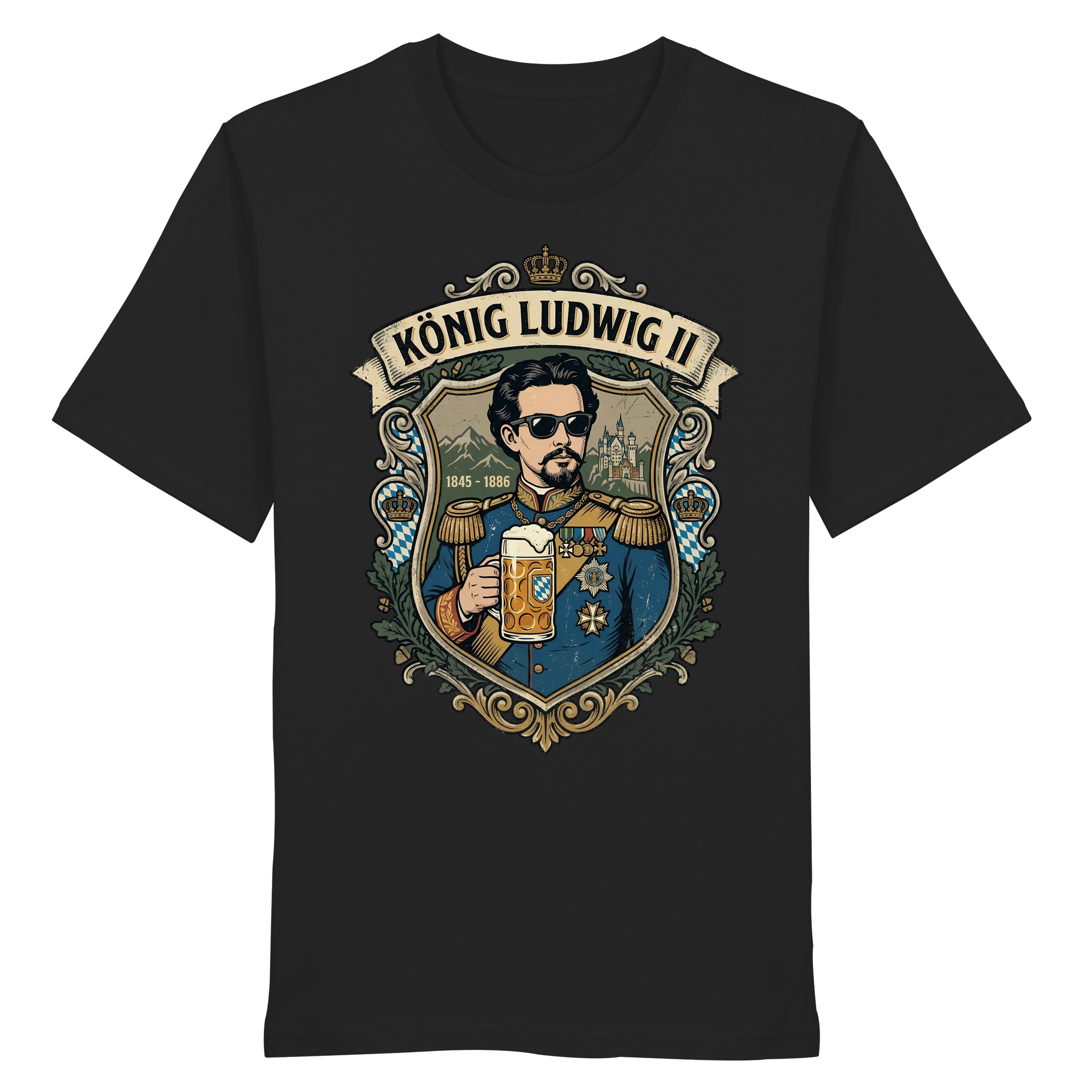 KÖNIG LUDWIG II - Organic Shirt - BayrischerHumor