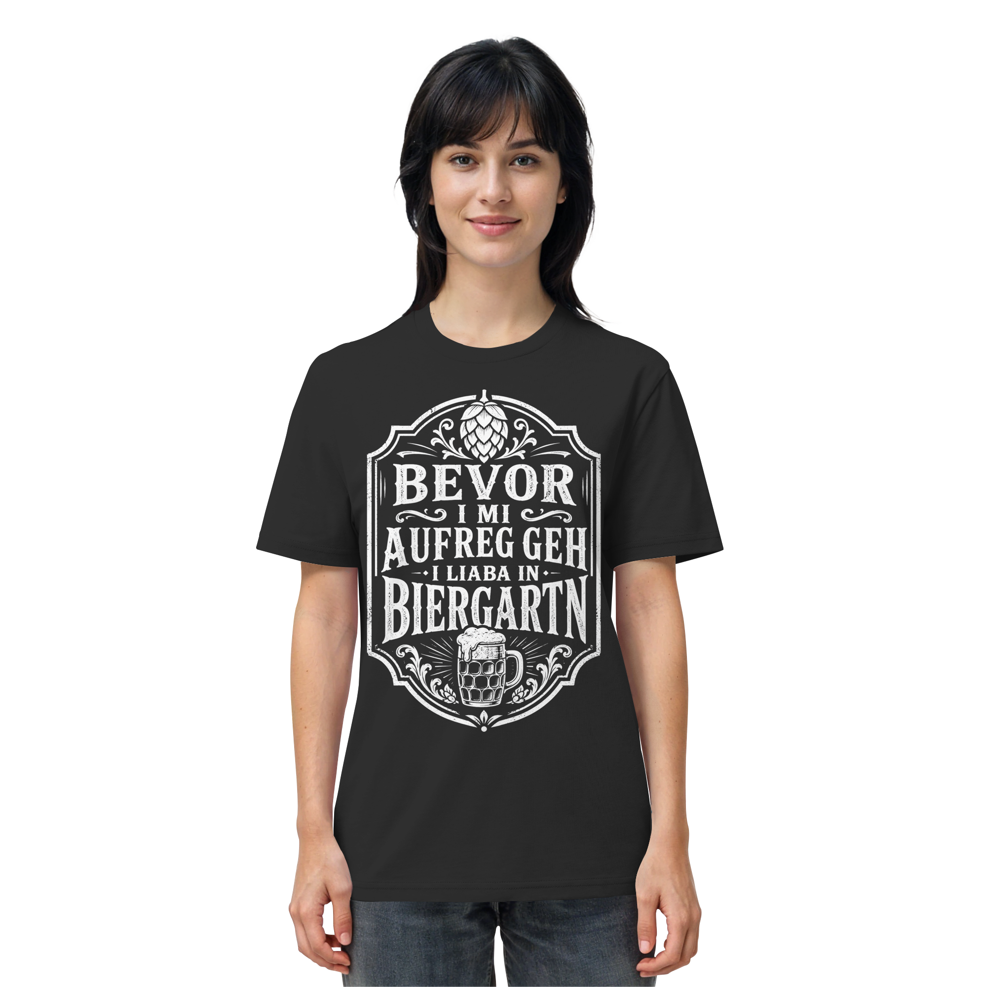 BEVOR I MI AUFREG, GEH I LIABA IN BIERGARTN - Organic Shirt