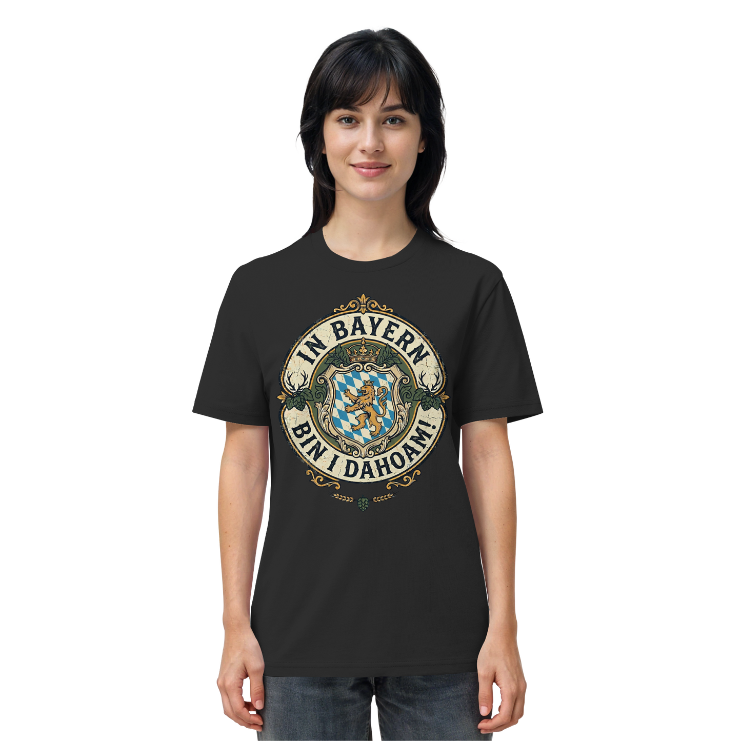 IN BAYERN BIN I DAHOAM! - Organic Shirt - BayrischerHumor