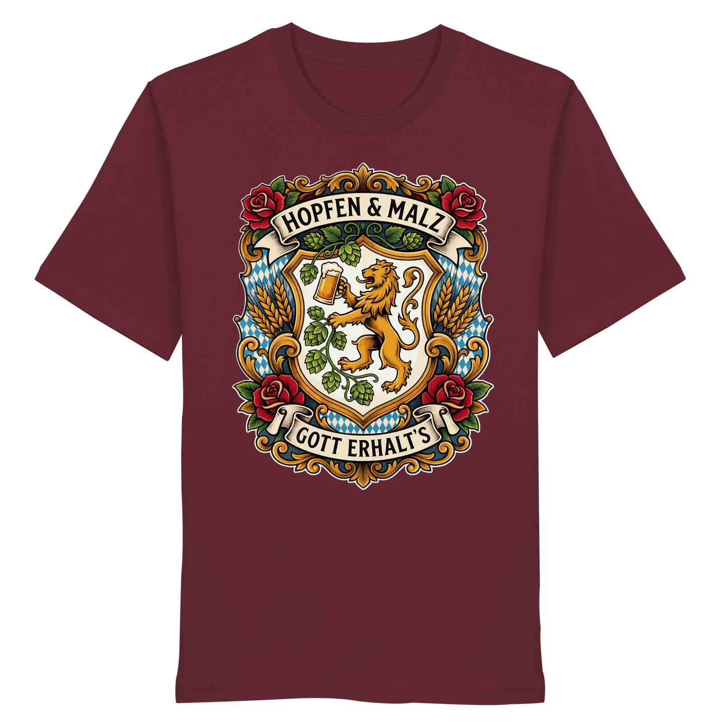HOPFEN & MALZ - GOTT ERHALT`S - Organic Shirt - BayrischerHumor