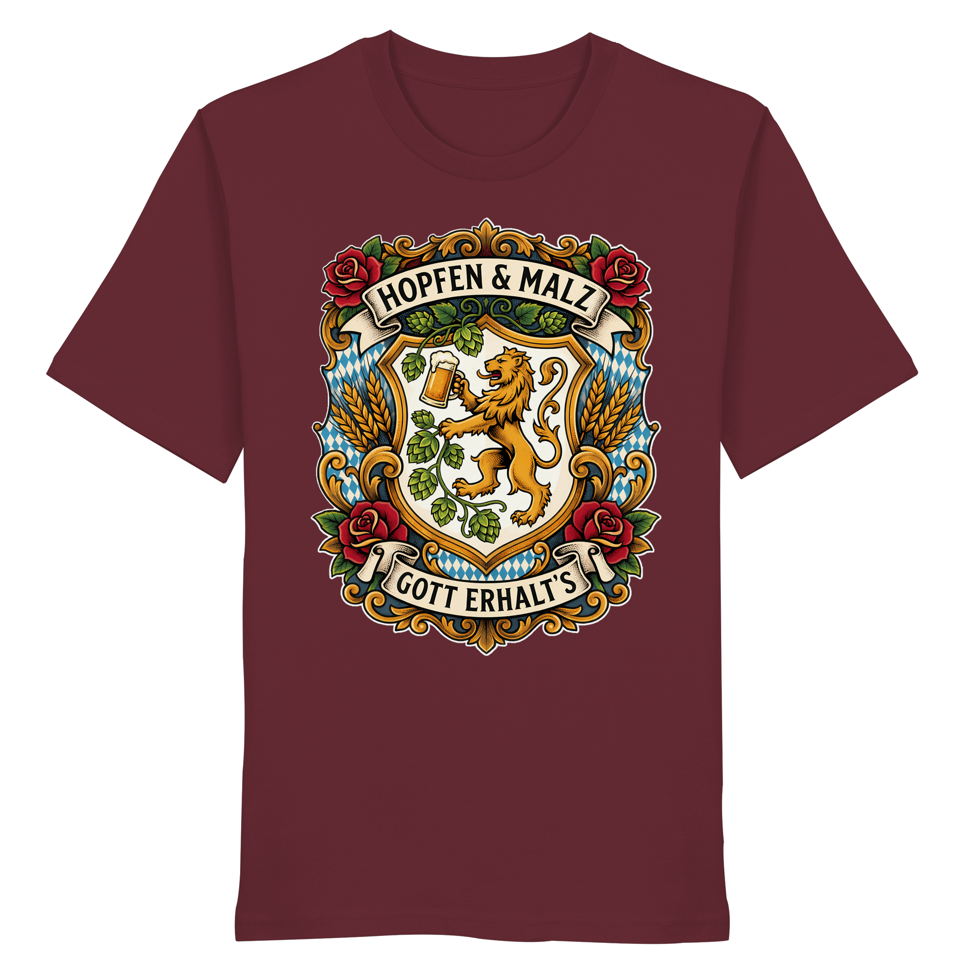 HOPFEN & MALZ - GOTT ERHALT`S - Organic Shirt - BayrischerHumor