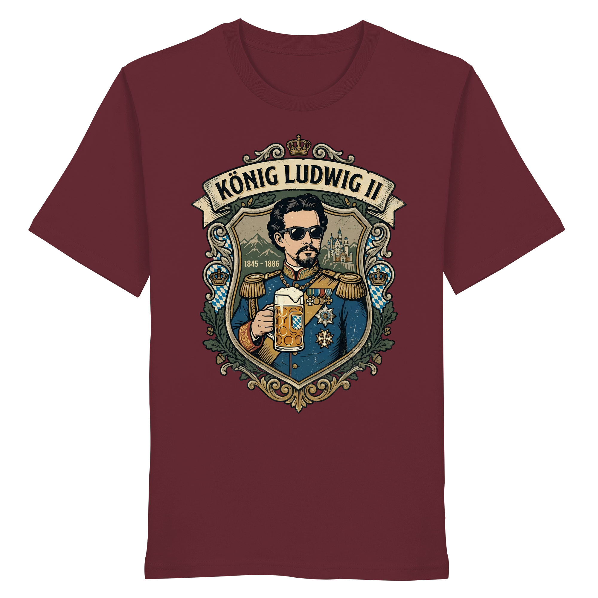 KÖNIG LUDWIG II - Organic Shirt - BayrischerHumor