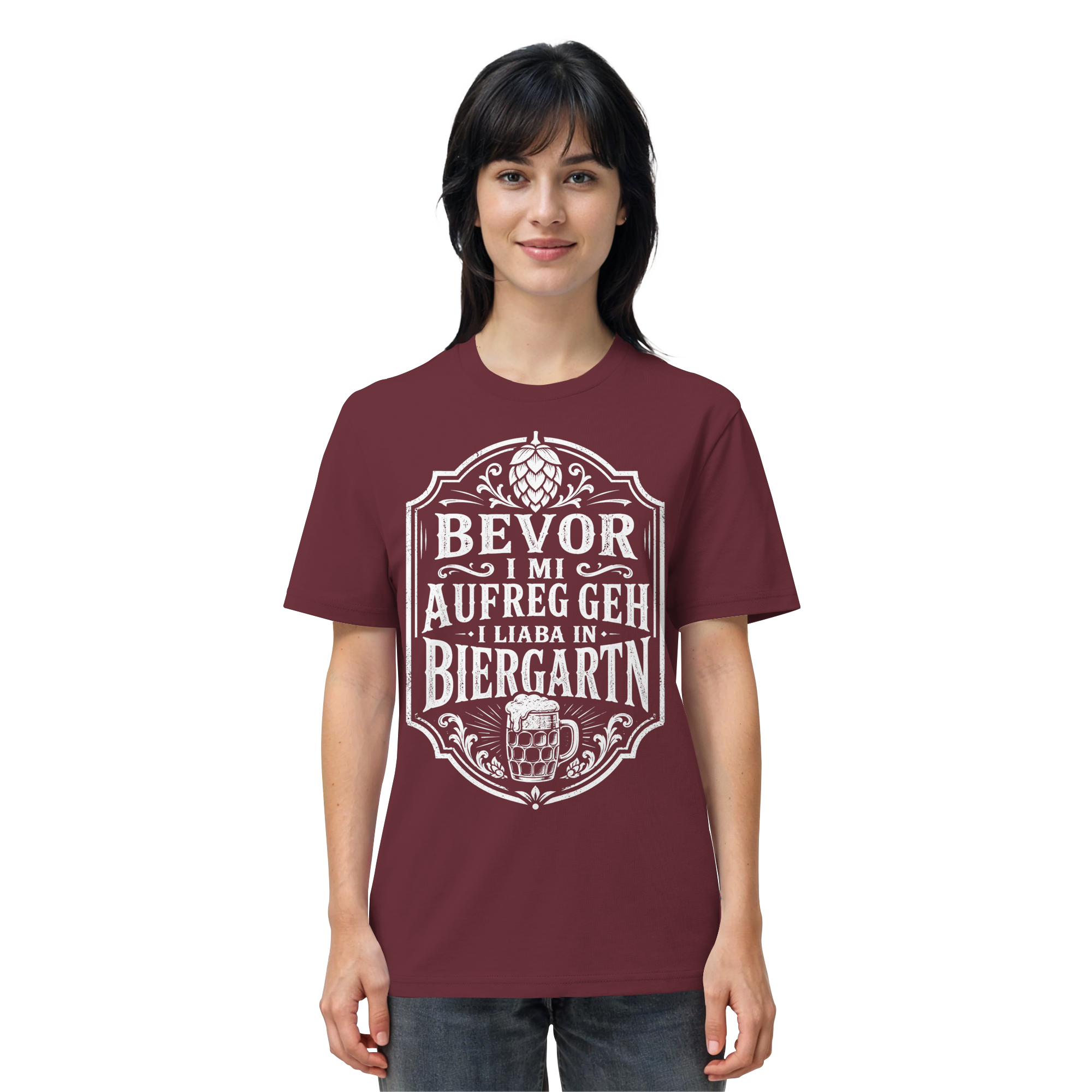 BEVOR I MI AUFREG, GEH I LIABA IN BIERGARTN - Organic Shirt